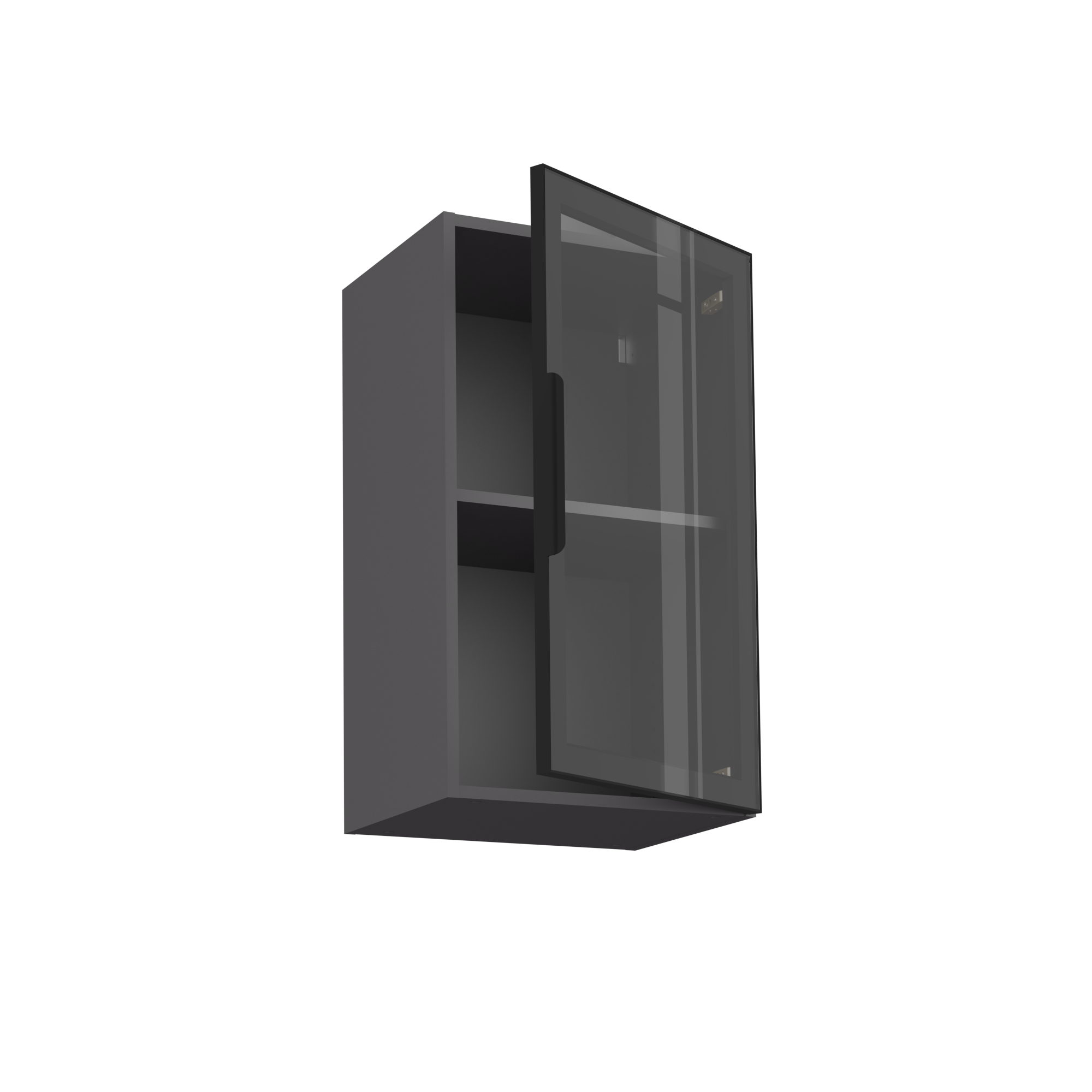 Mueble alto de cocina delinia id samara negro 76,8x45 cm 1pta