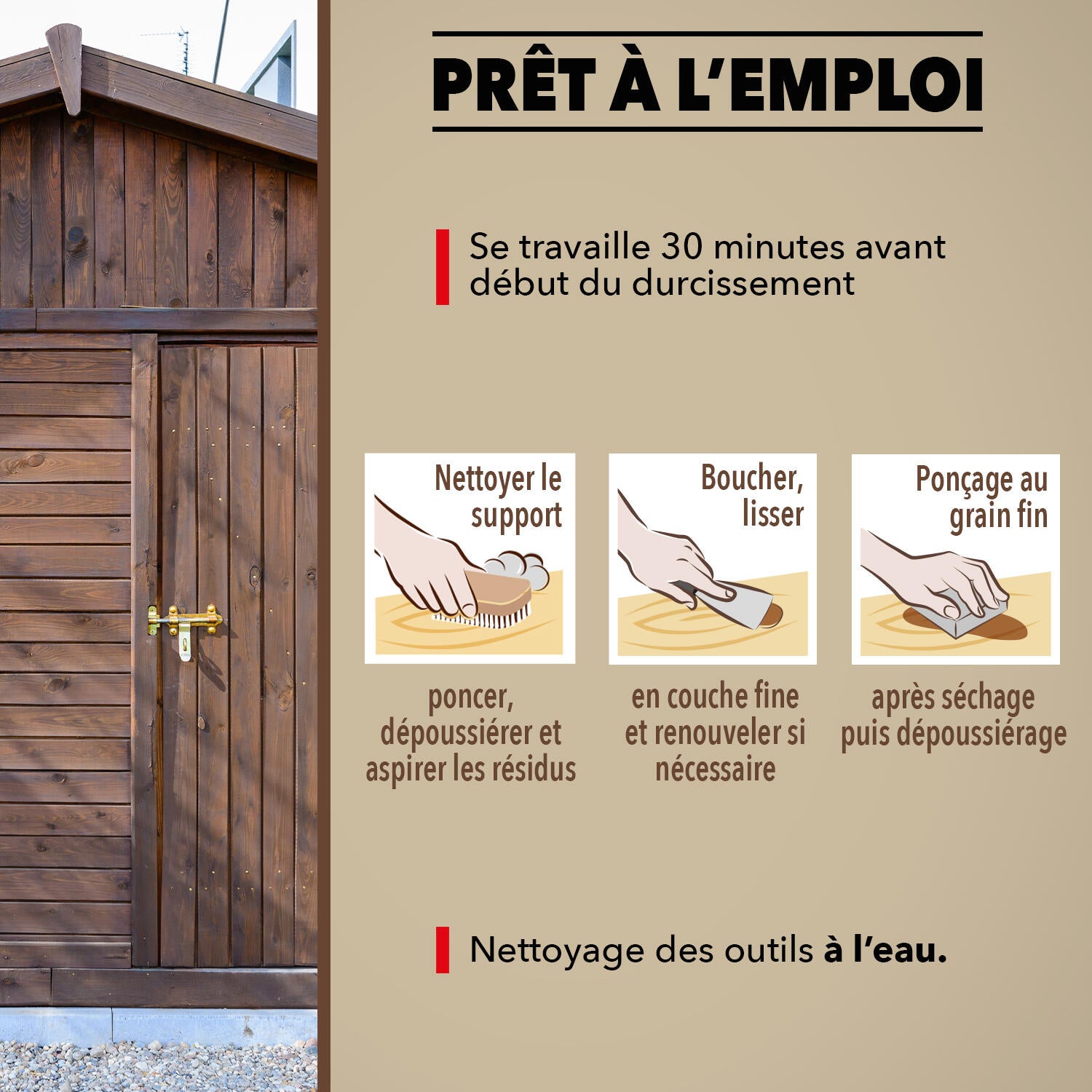 Pâte à bois Petits trous SINTO naturel 80 g - 4