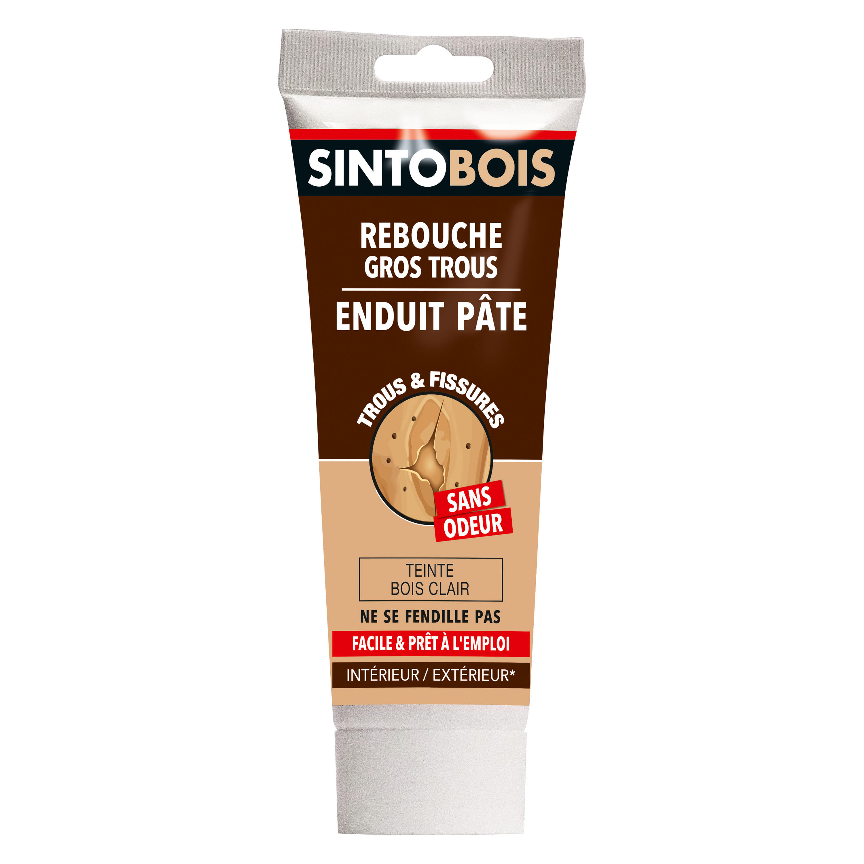 Enduit en pâte Gros trous SINTO bois clair 330 g - 7