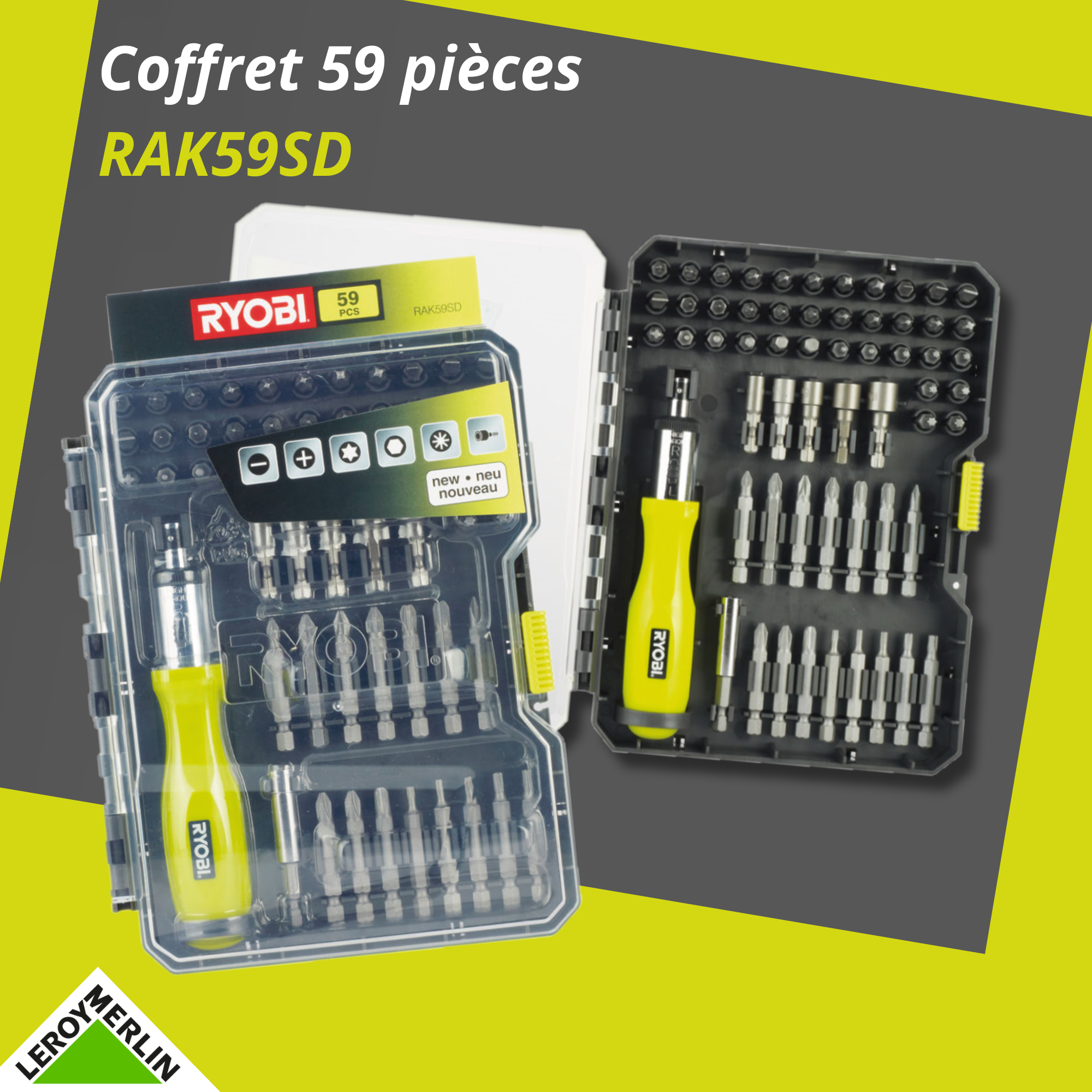 coffret ryobi 59 accessoires - 10