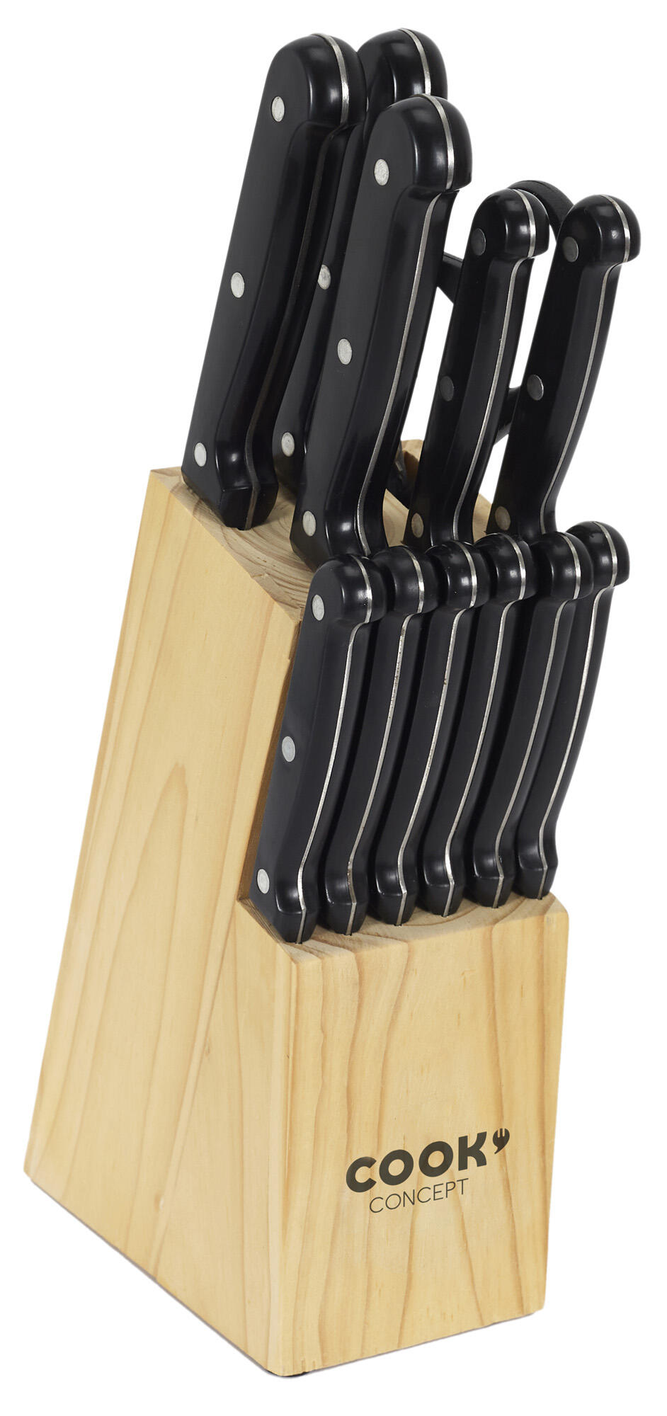 Portacuchillos de madera con 12 piezas - 3