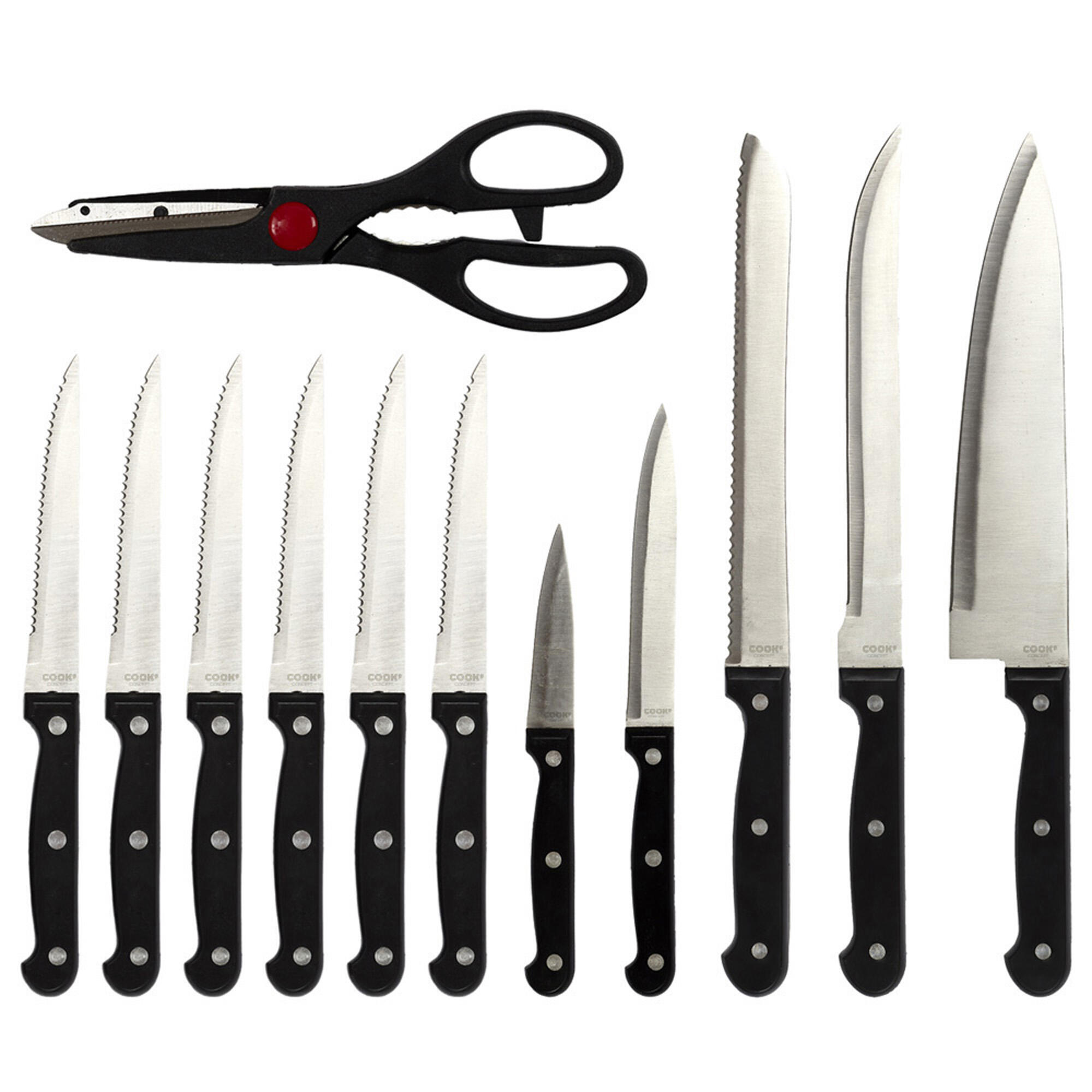 Portacuchillos de madera con 12 piezas - 4