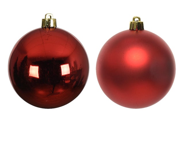 Conjunto de 16 bolas de natal ⌀4 cm vermelho