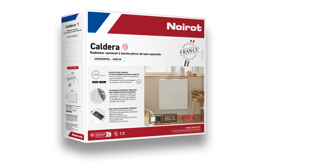 Radiateur électrique connecté à inertie sèche 1500 W NOIROT Caldera II - 4