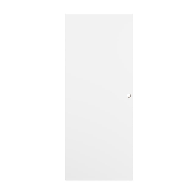 Porte coulissante Lia blanc lin prépercé, H.204 x l.73 cm ARTENS