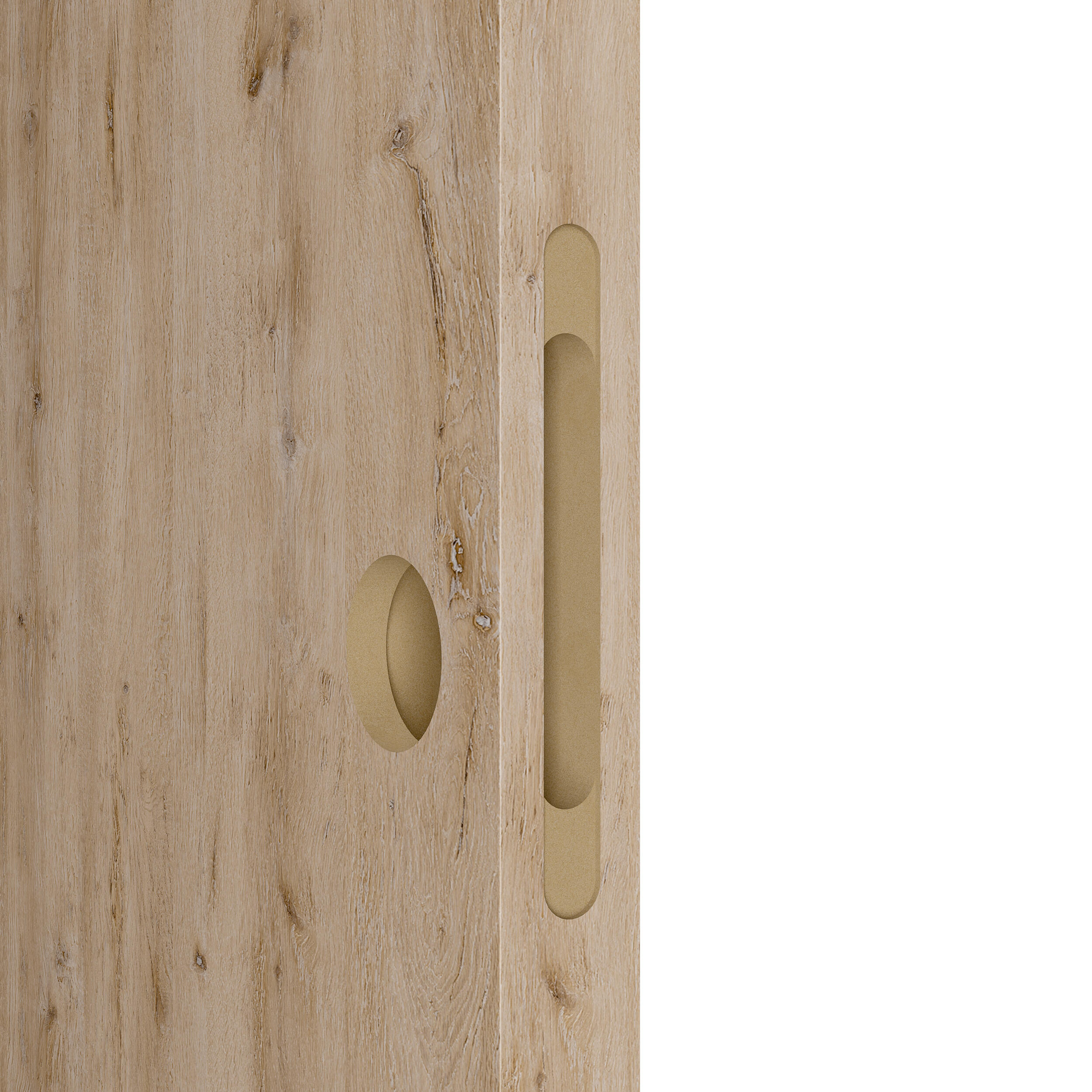 photo porte coulissante lia percée pour serrure - 2