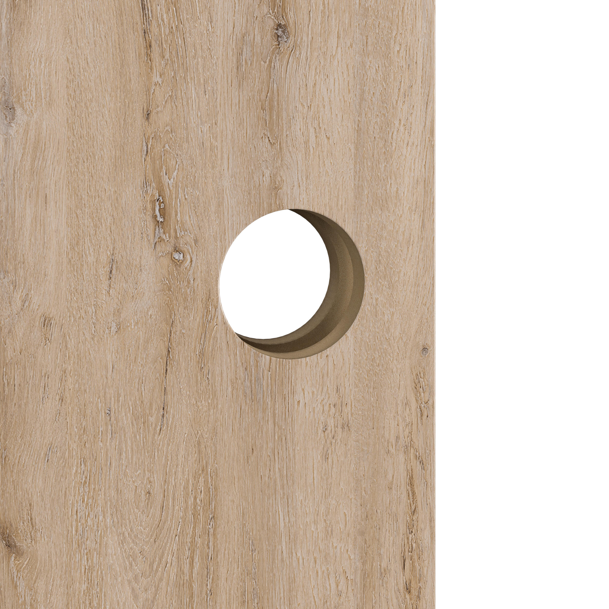 Porte coulissante Lia chêne authentique prépercé, H.204 x l.83 cm ARTENS - 7