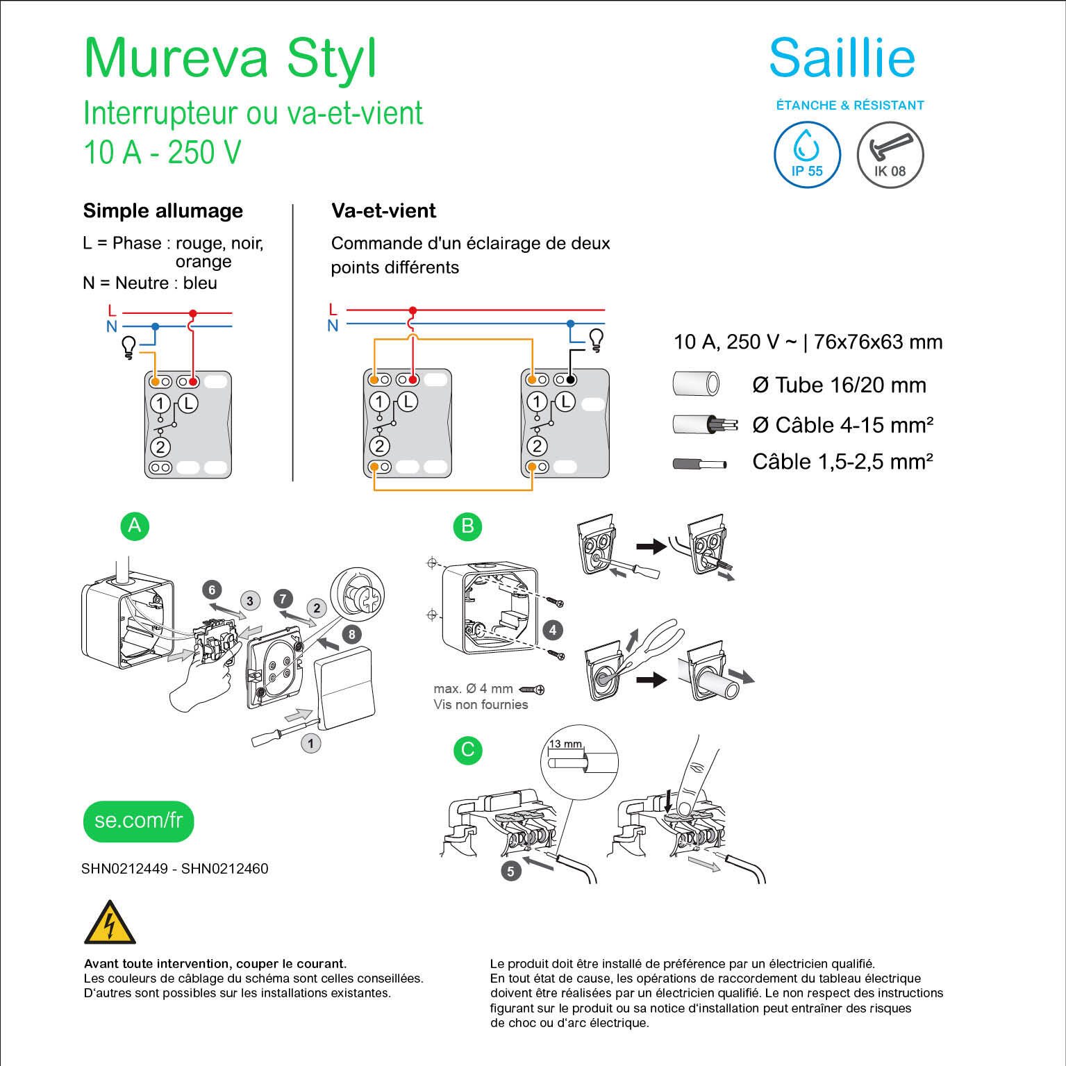 Interrupteur va et vient Mureva Styl - SCHNEIDER ELECTRIC - 2