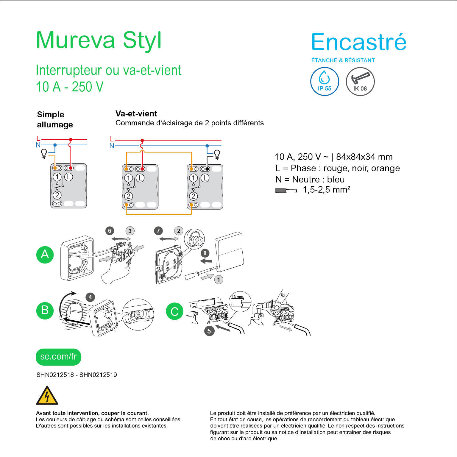 Interrupteur va et vient Mureva Styl - SCHNEIDER ELECTRIC - 2