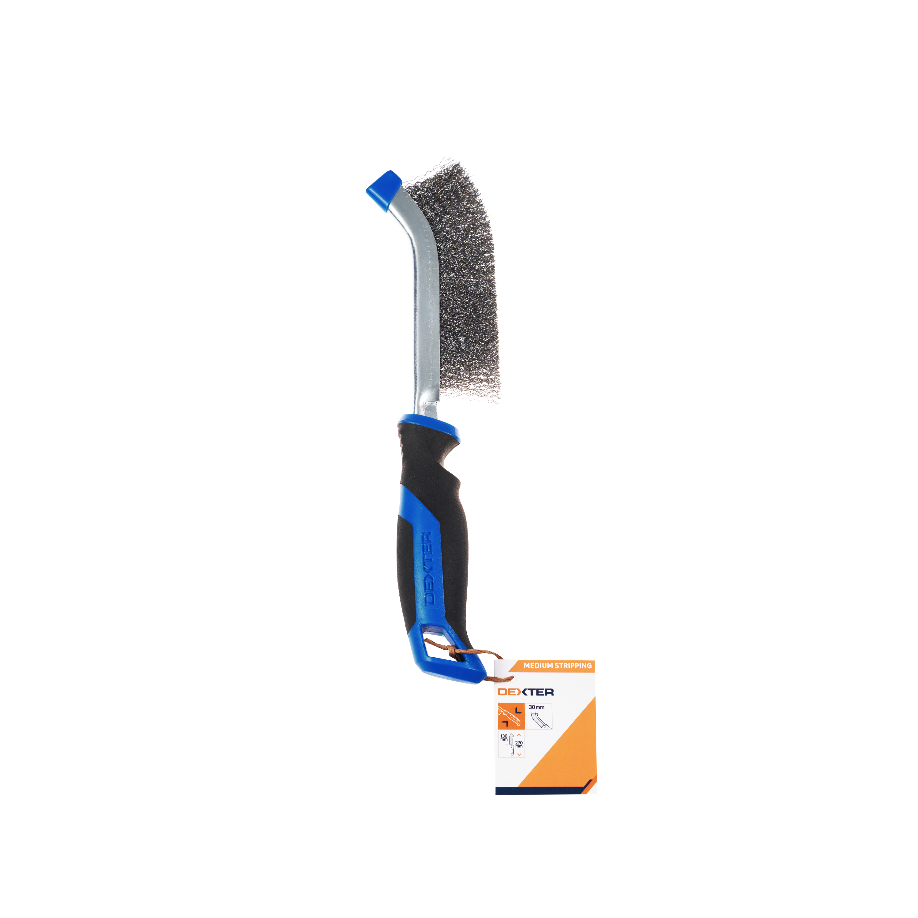 Spazzola manuale DEXTER setole filo ondulato  in acciaio 0.3 mm L27 cm - 6