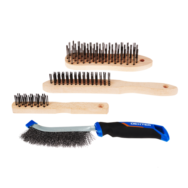 Lot de 4 brosses de ponçage pour décaper/nettoyer DEXTER