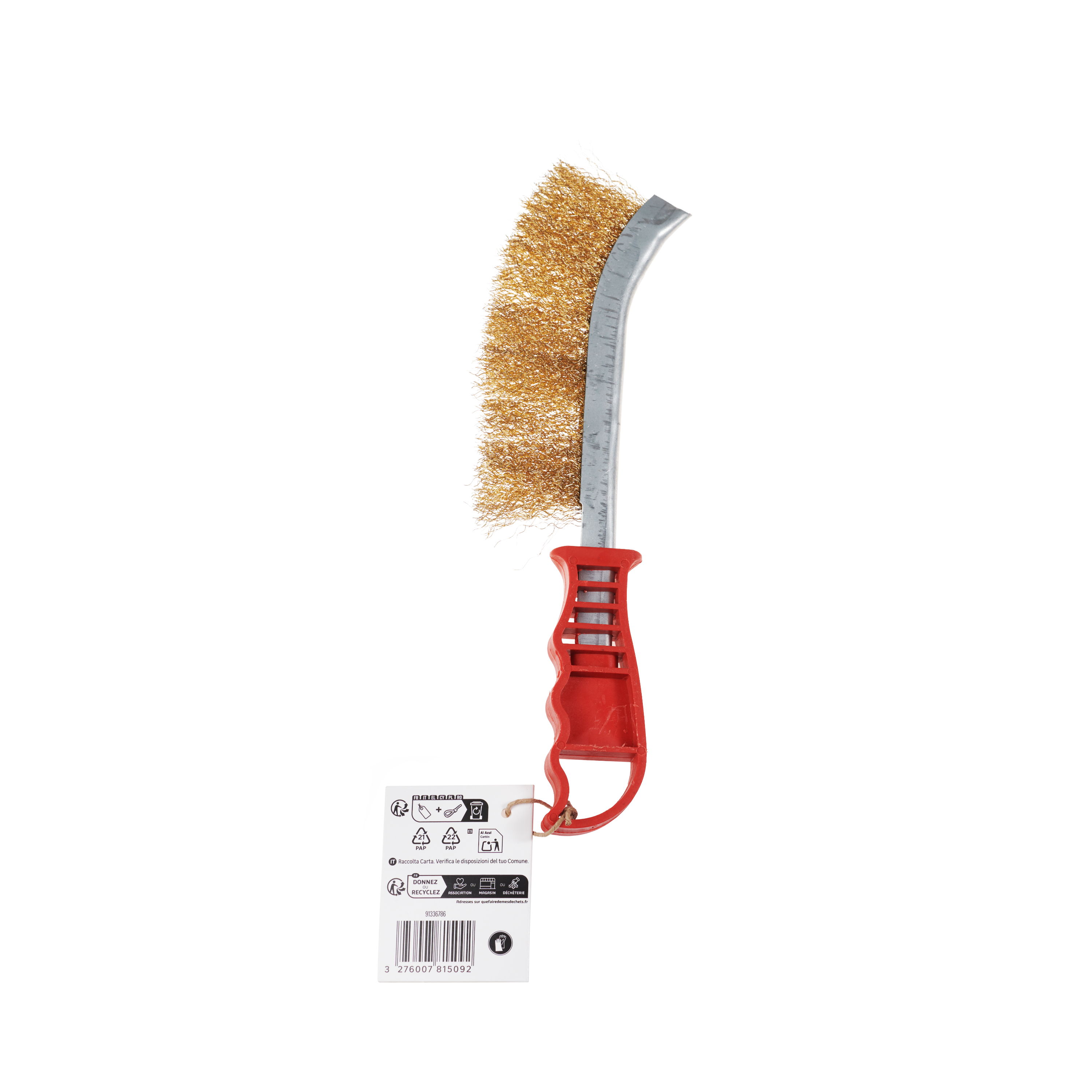 Escova com fios de aço revestidos latão e cabo de plástico 240 mm Dexter - 3