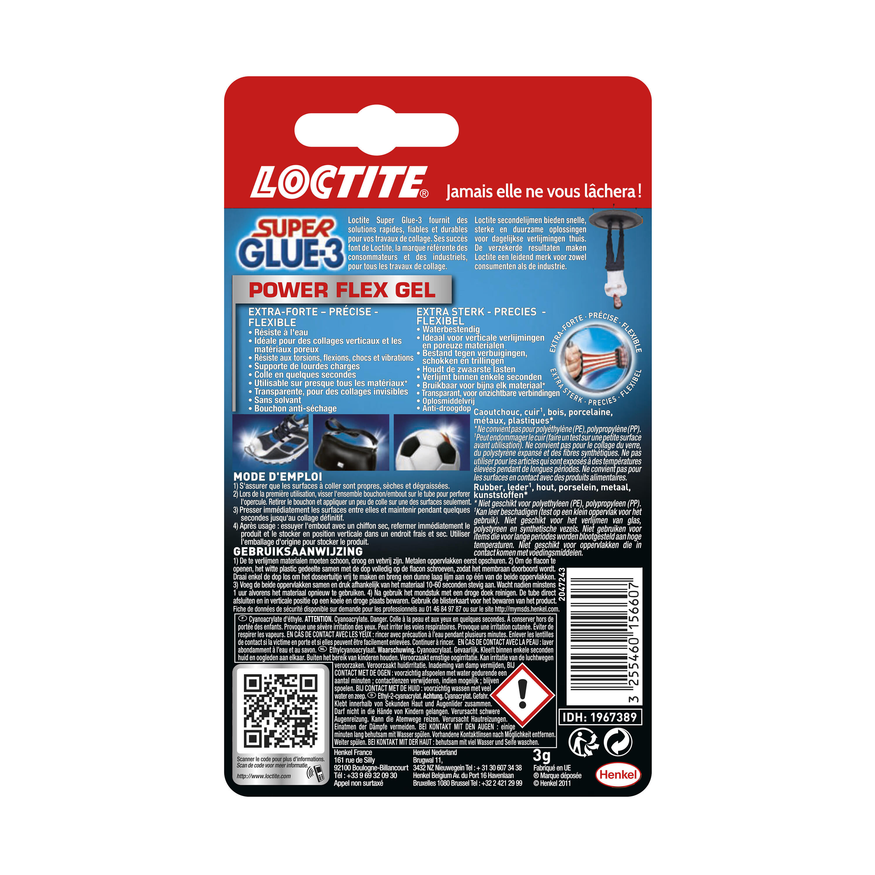 Superglue-3 gel 3 g - LOCTITE - 3