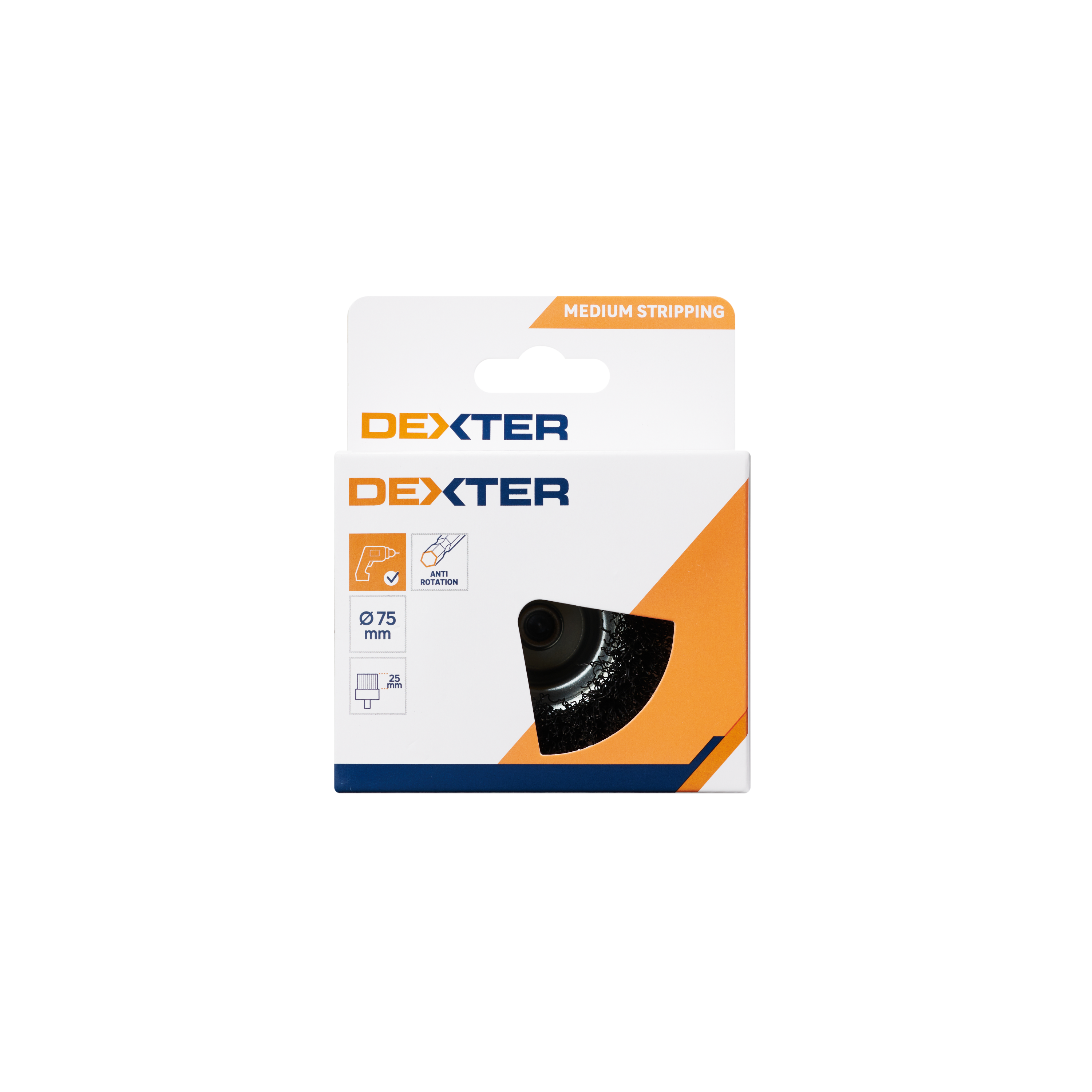 Escova copo com fios de aço para berbequim com encaixe hexagonal D75 mm Dexter - 6
