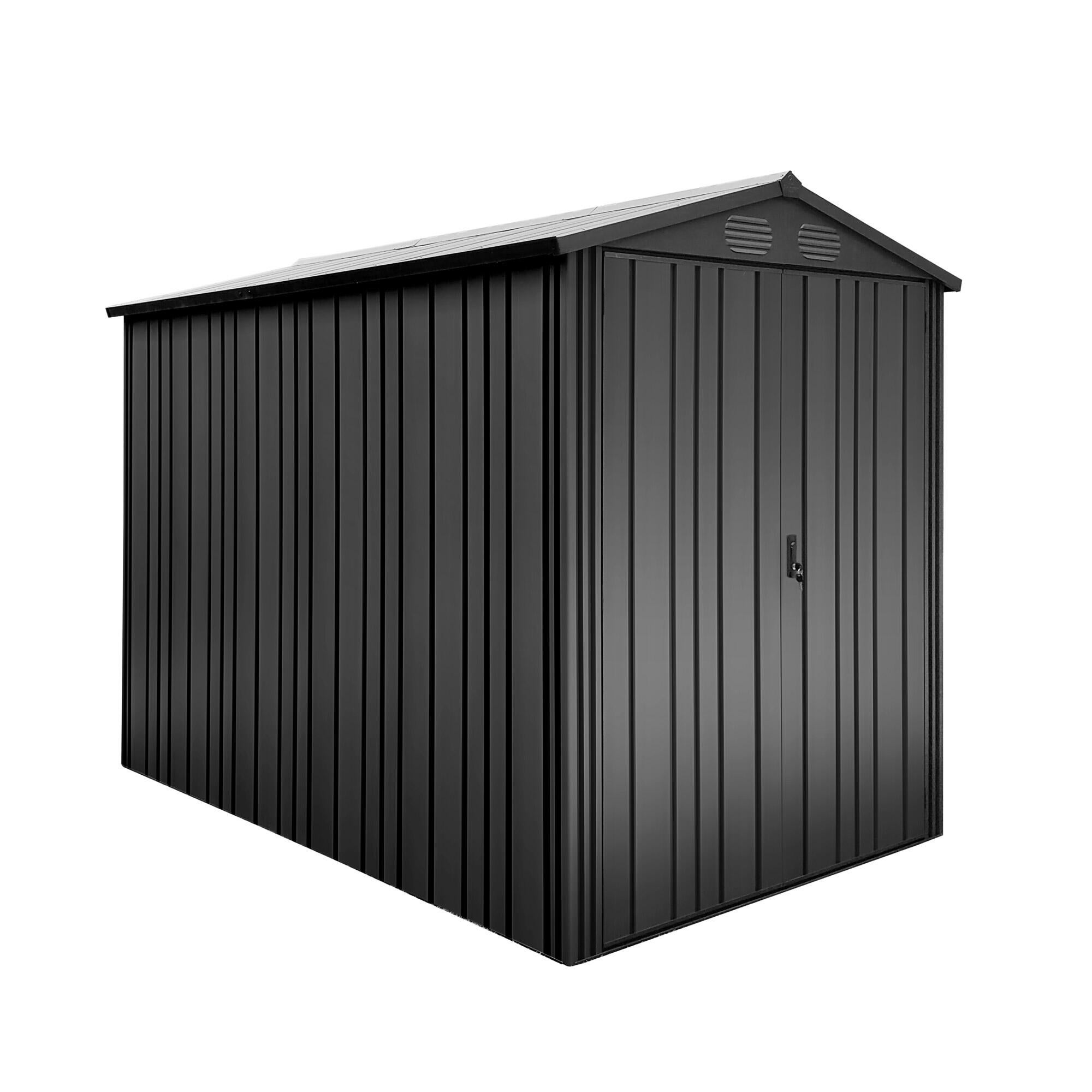 Caseta de metal Pioneer Y50 de 168x200x256 cm y 4.3 m2 con 0.6 mm espesor y doble puerta abatible HOGGAR - 8