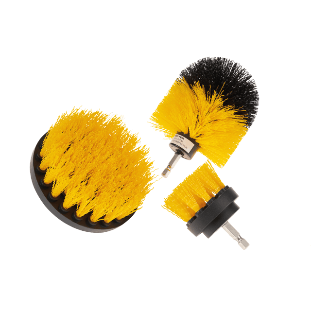 3 brosses de nettoyage pour perceuse DEXTER diam 50, 85, 100 mm