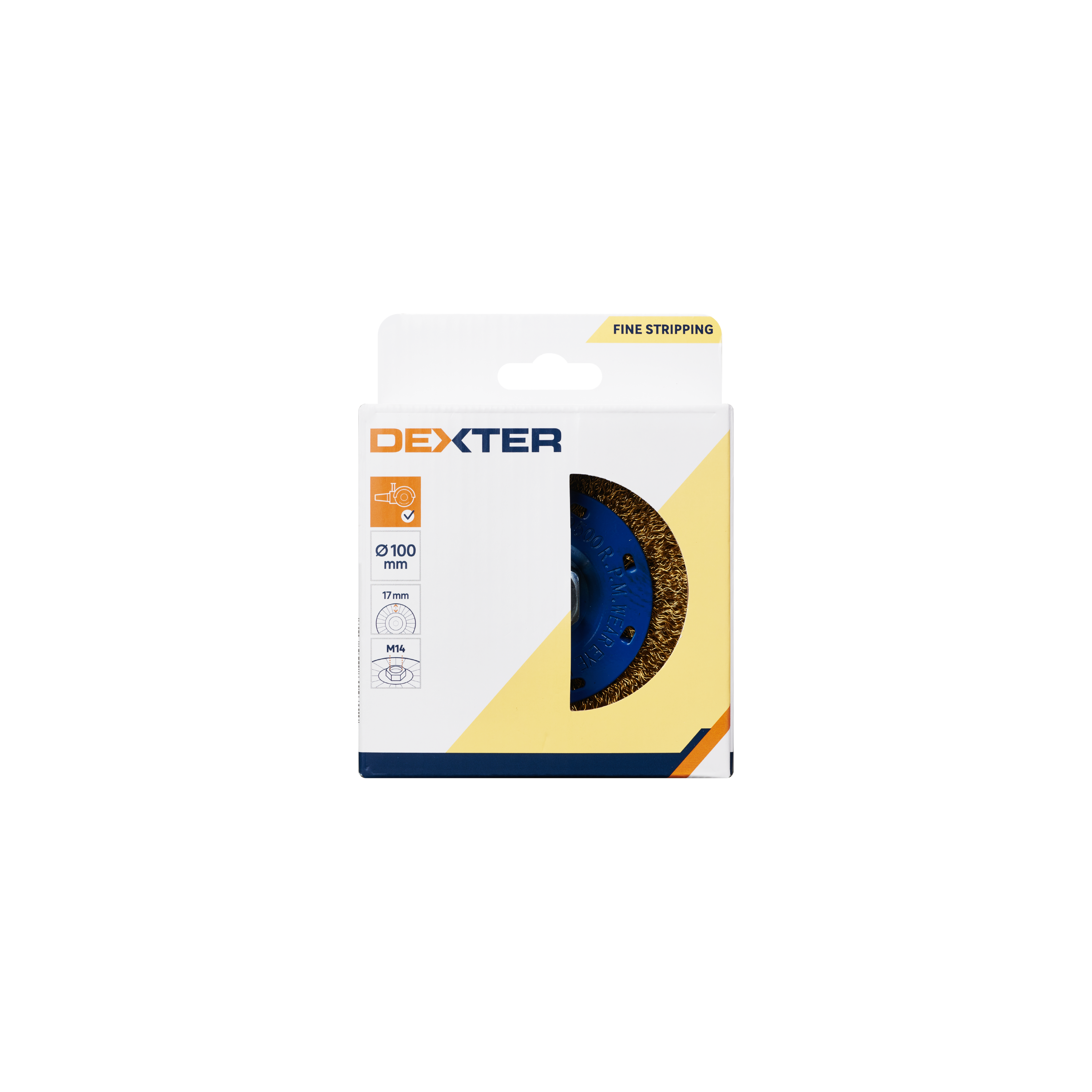 Escova disco para rebarbadora fios de latão M14 115 mm Dexter - 6
