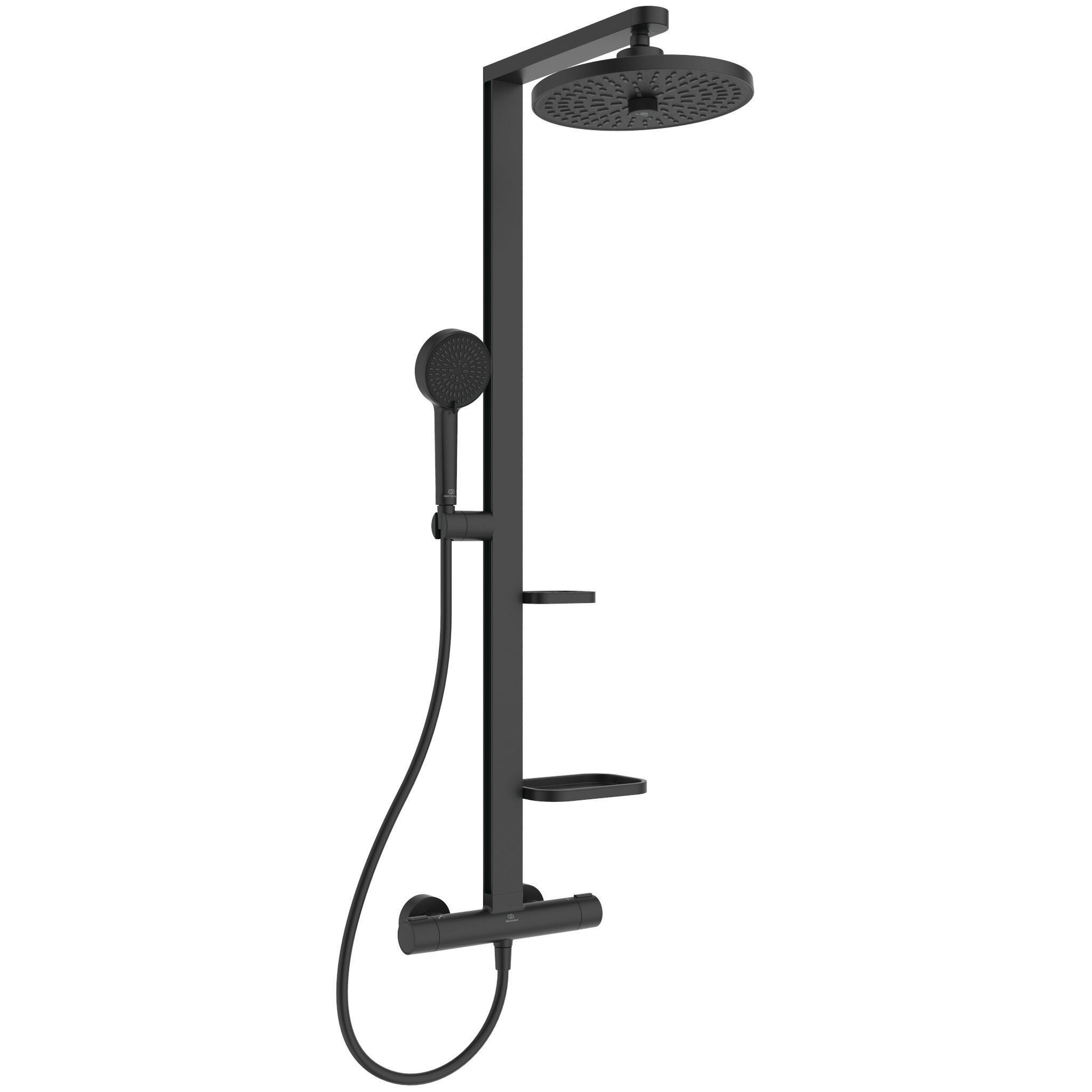 Columna de ducha termostática ideal standard alu+ negro