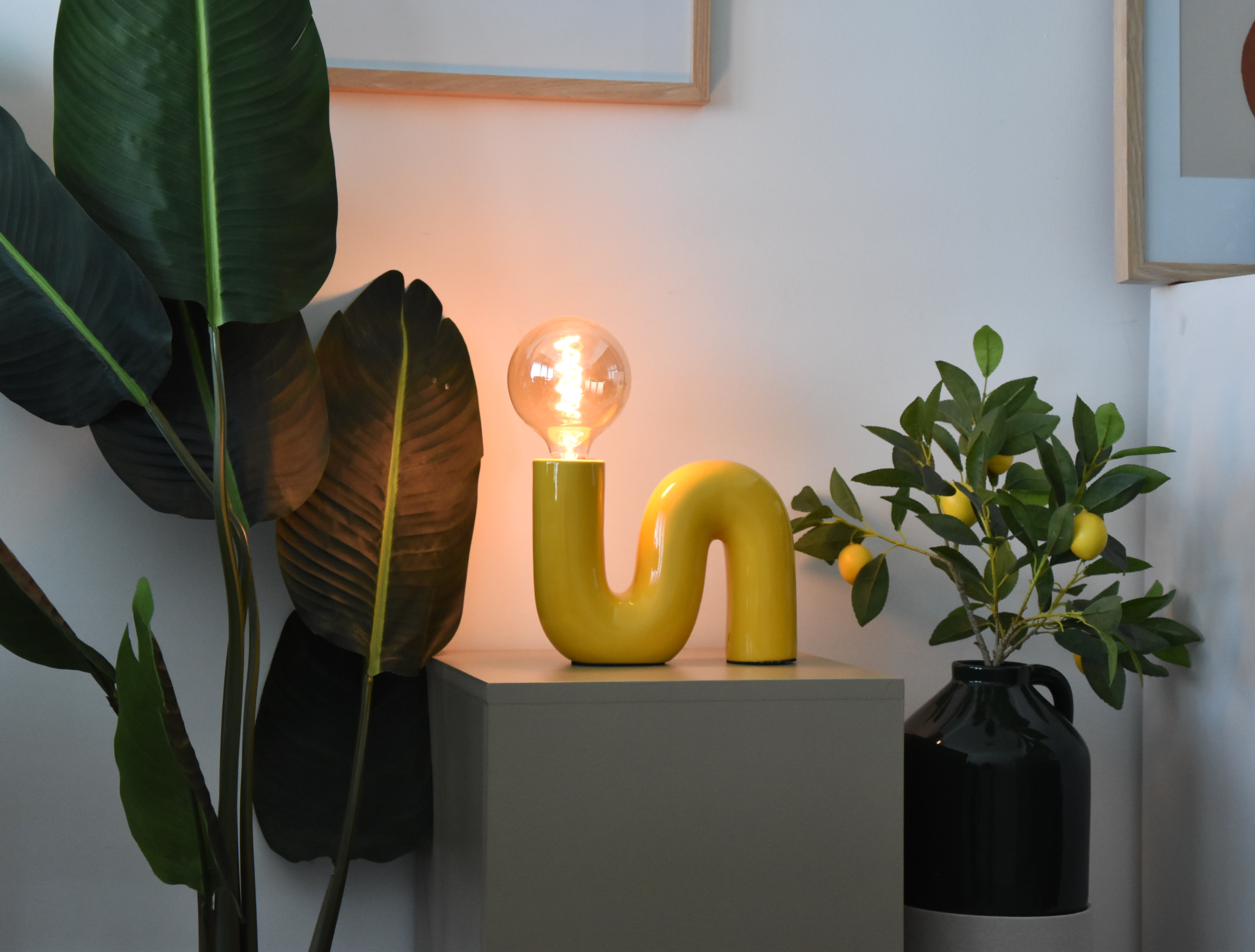 Lampe Pop s, céramique, jaune, H.20 cm, E27 - 4