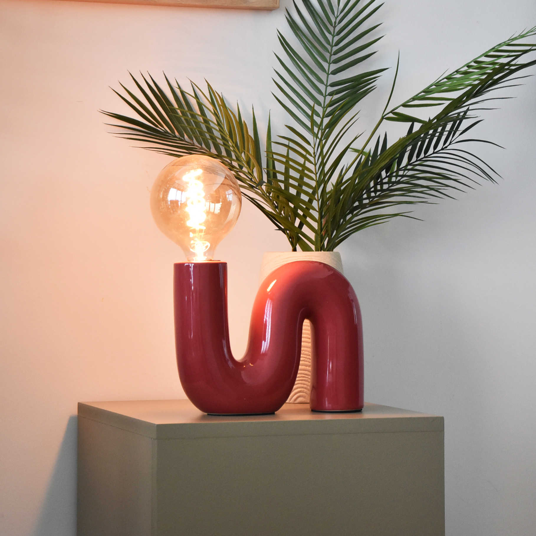 Lampe Pop s, magenta, céramique, H.20 cm, E27 - 3