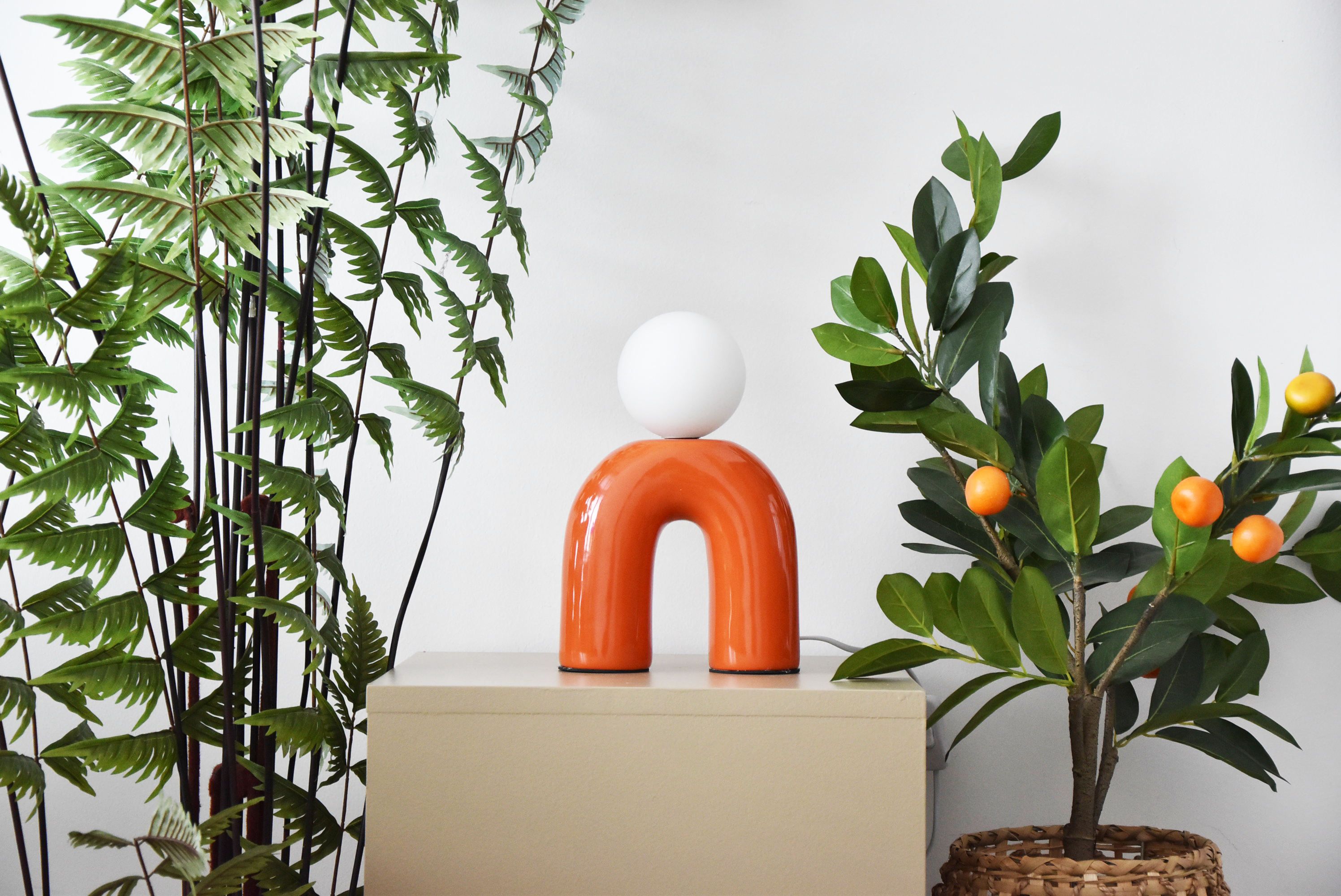 Lampe Pop u, orange, céramique, H.31 cm, G9 - 2