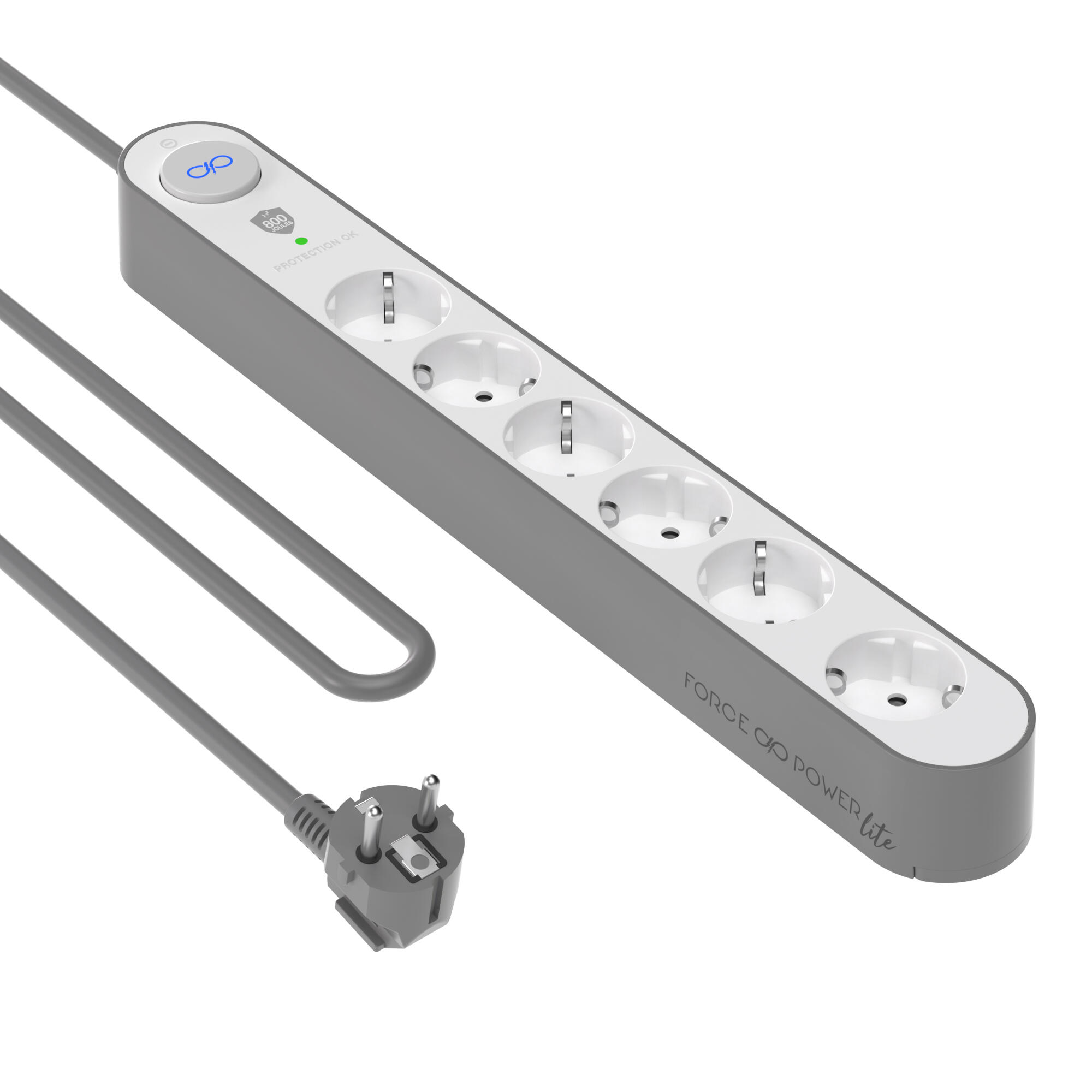 Metronic Base Múltiple 6 Tomas Con Interruptor + Protección 1.5M 800J Force Power , Leroy Merlin