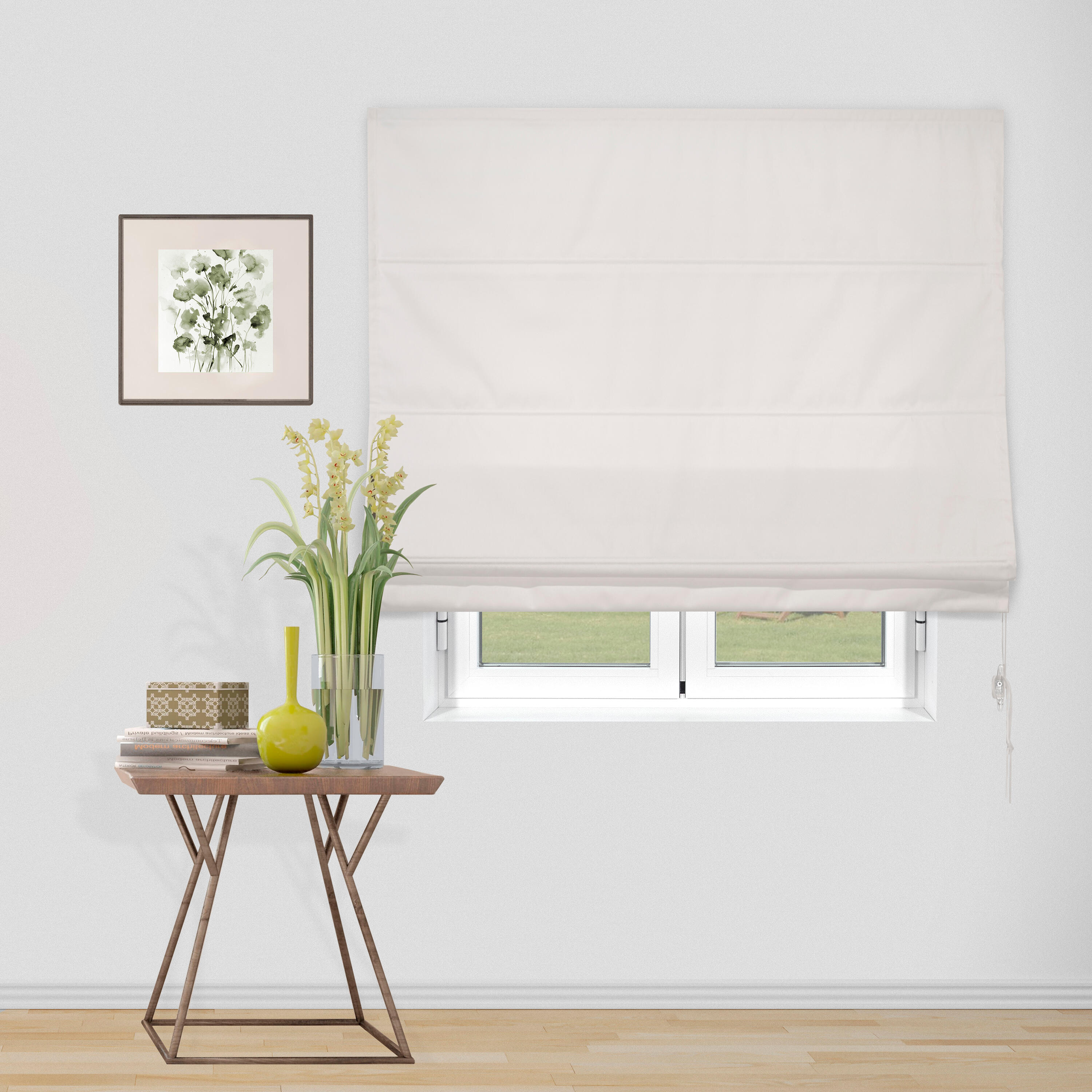 Estor plegable básico 135x175 cm blanco