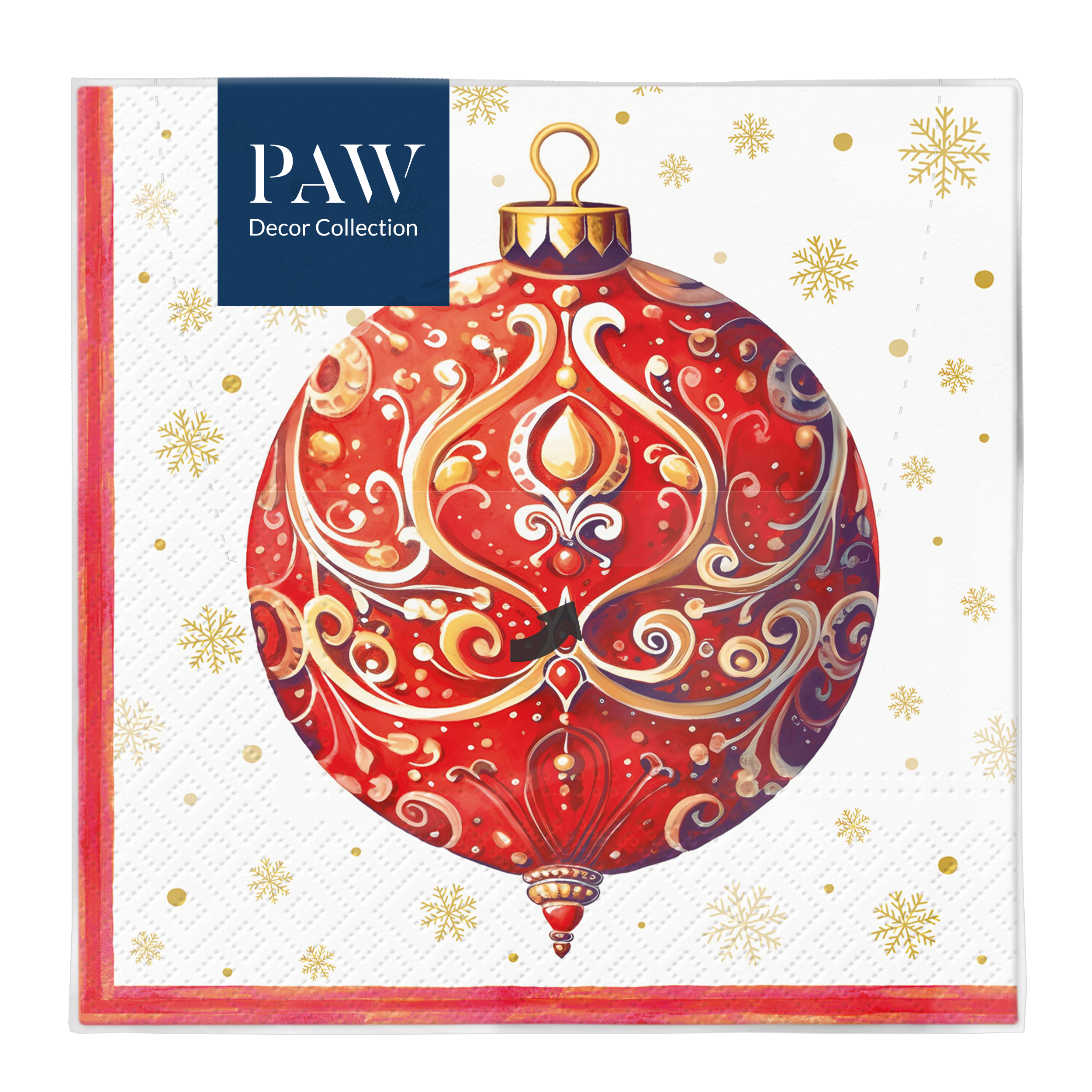 Serwetka świąteczna Red Bauble With Ornament 33 x 33 cm 20 szt.