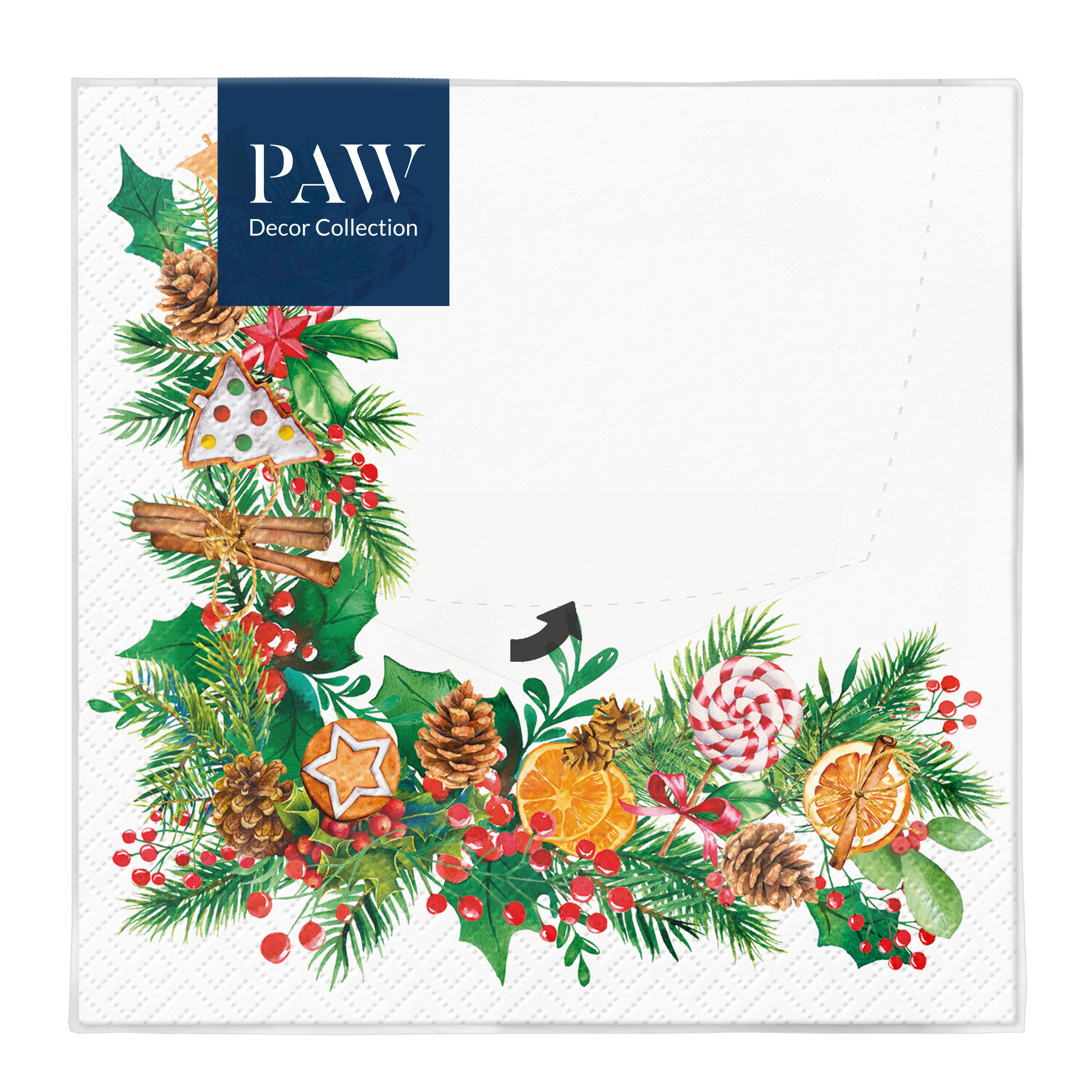 Serwetki świąteczne Orange-Scented Frame 33 x 33 cm 20 szt.