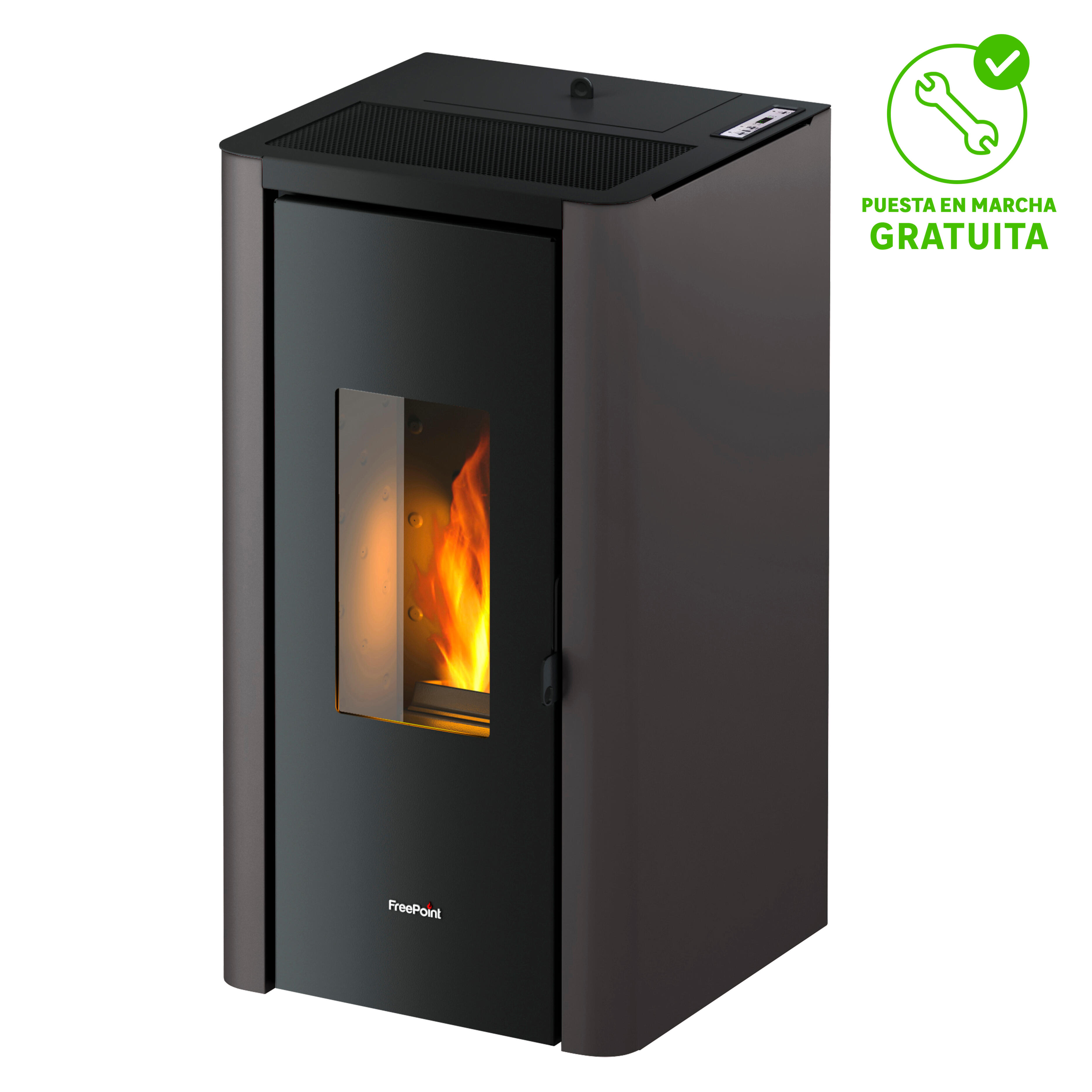 Estufa de pellet freepoint indigo 7 kw antracita