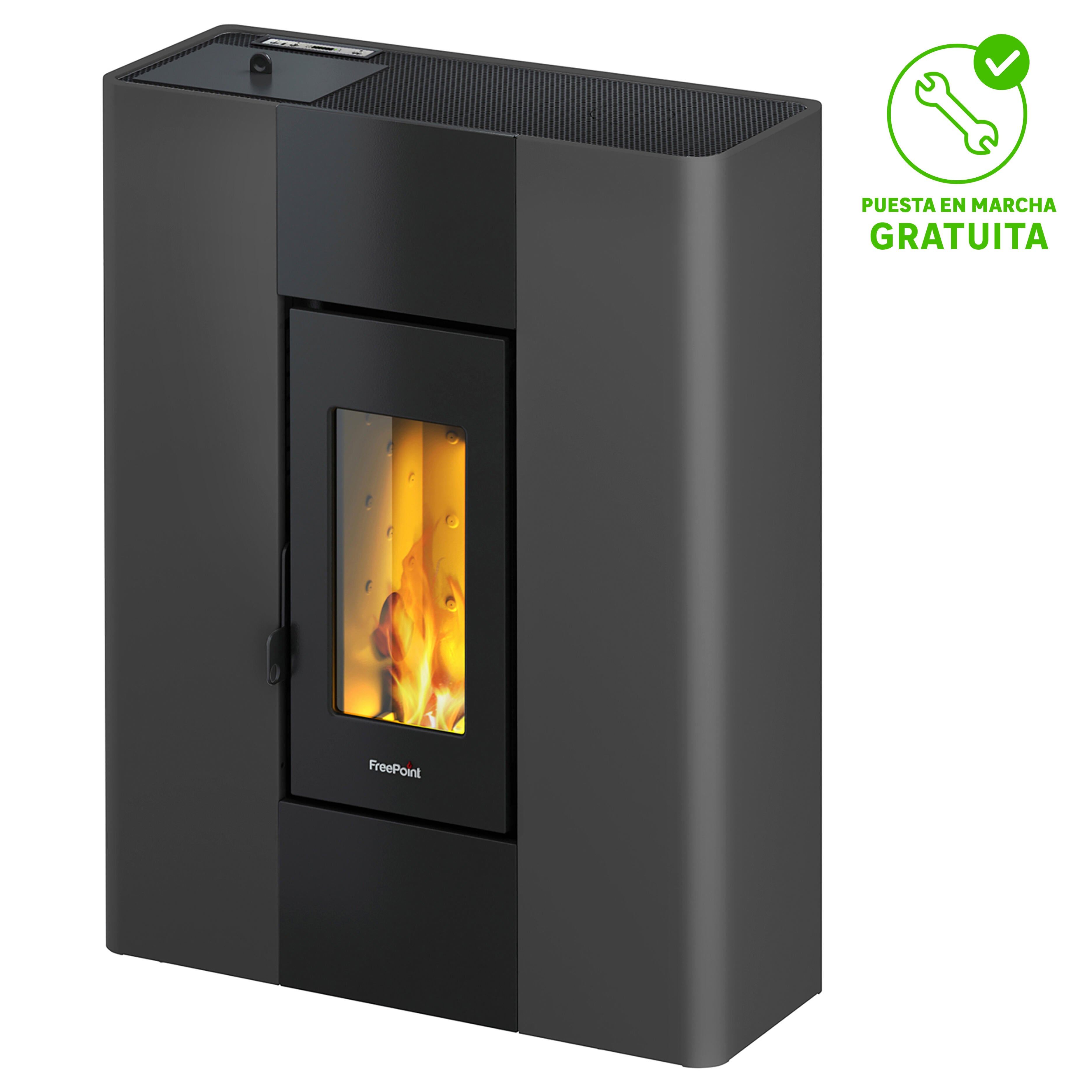 Estufa de pellet freepoint roxy 7 kw antracita