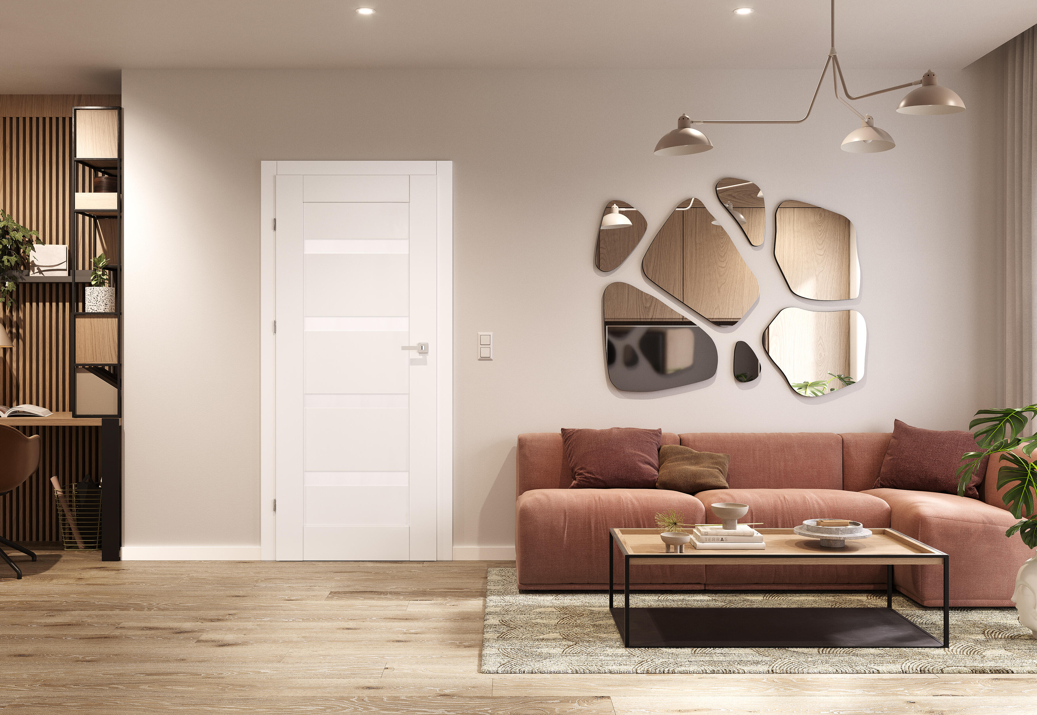 Drzwi wewnętrzne pokojowe Parma Białe 70 Prawe Artens - 4