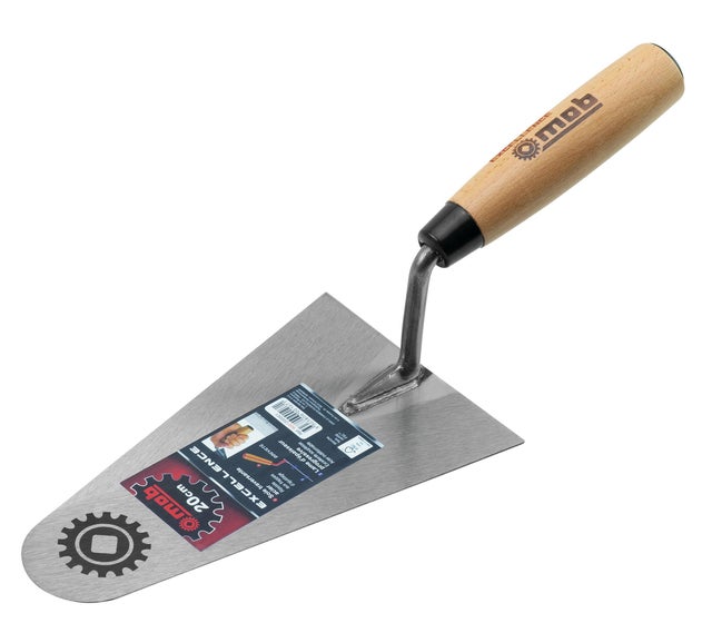 Truelle ronde acier manche en bois MOB, 20 cm