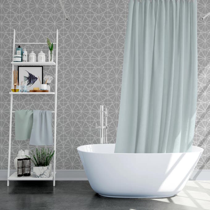papel pintado en el baño