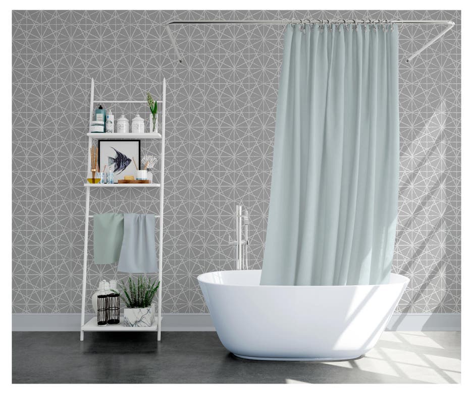 papel pintado en el baño