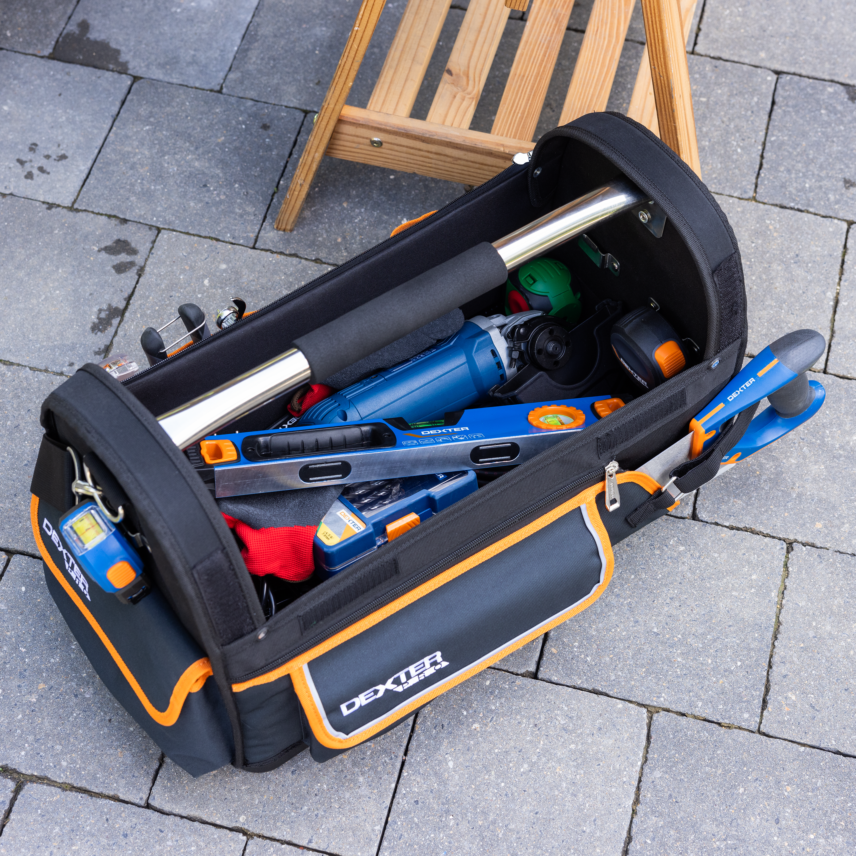 Saco para ferramentas com parte superior removível 48 litros poliéster 52x36x26 cm Dexter Pro - 5