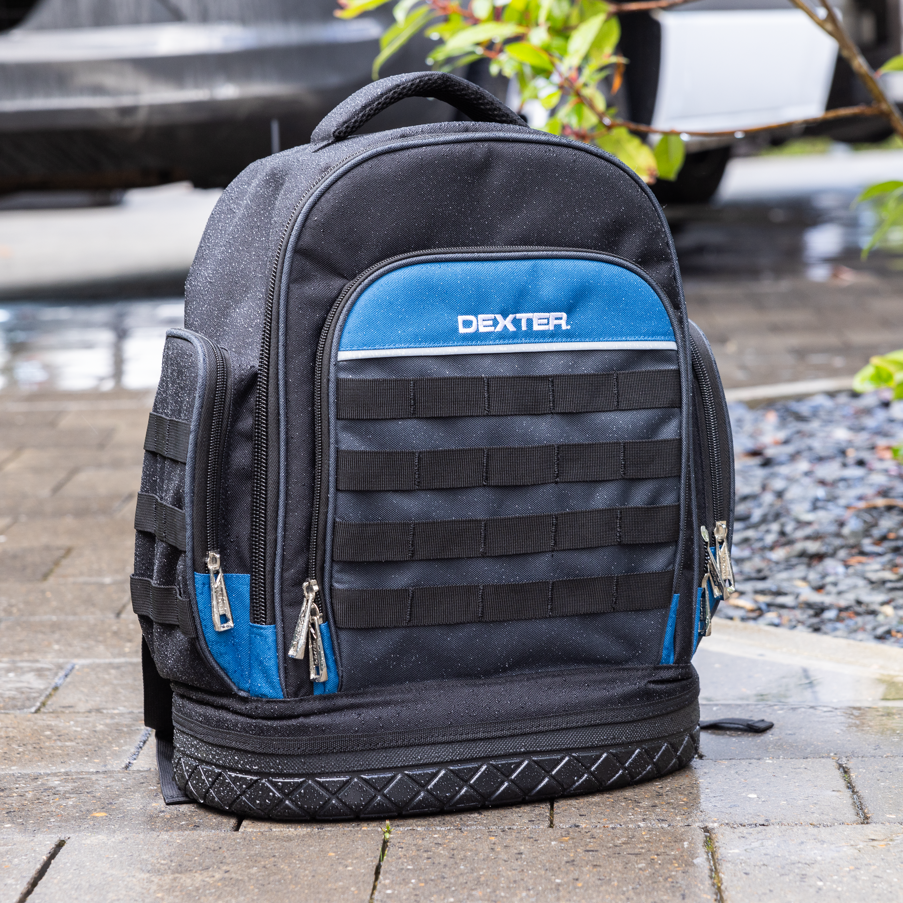 Mochila porta ferramentas 30 litros poliéster 37x43x19 cm Dexter - 4