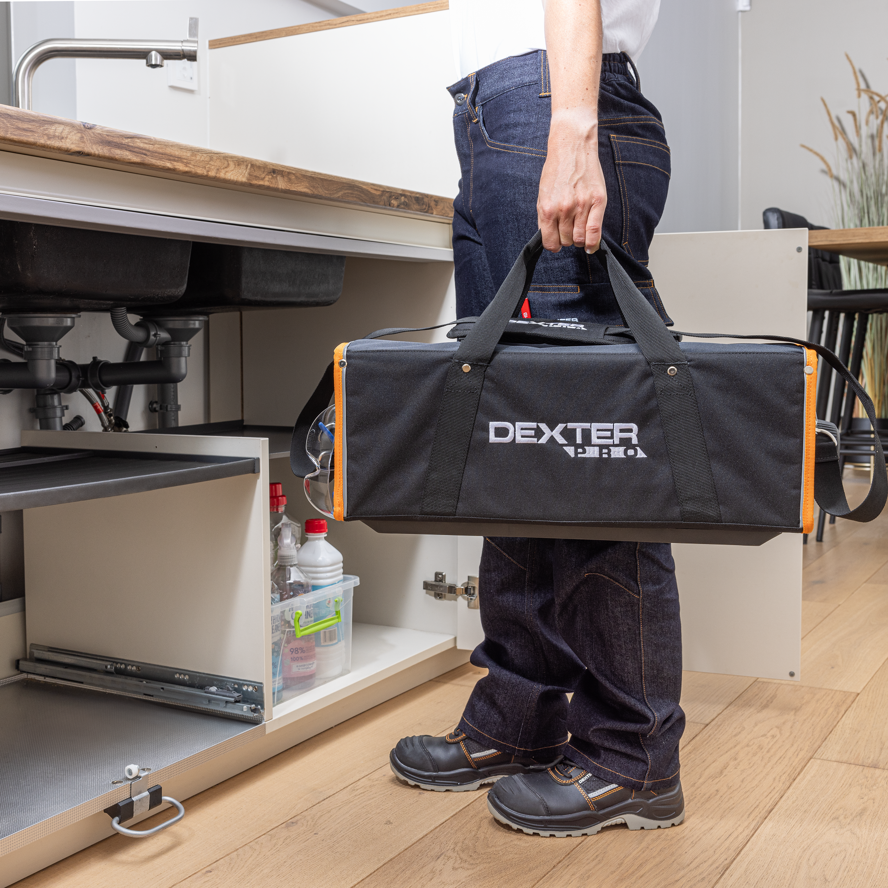 Saco para ferramentas aberto na parte superior 16 litros poliéster 50x18x18 cm Dexter Pro - 3