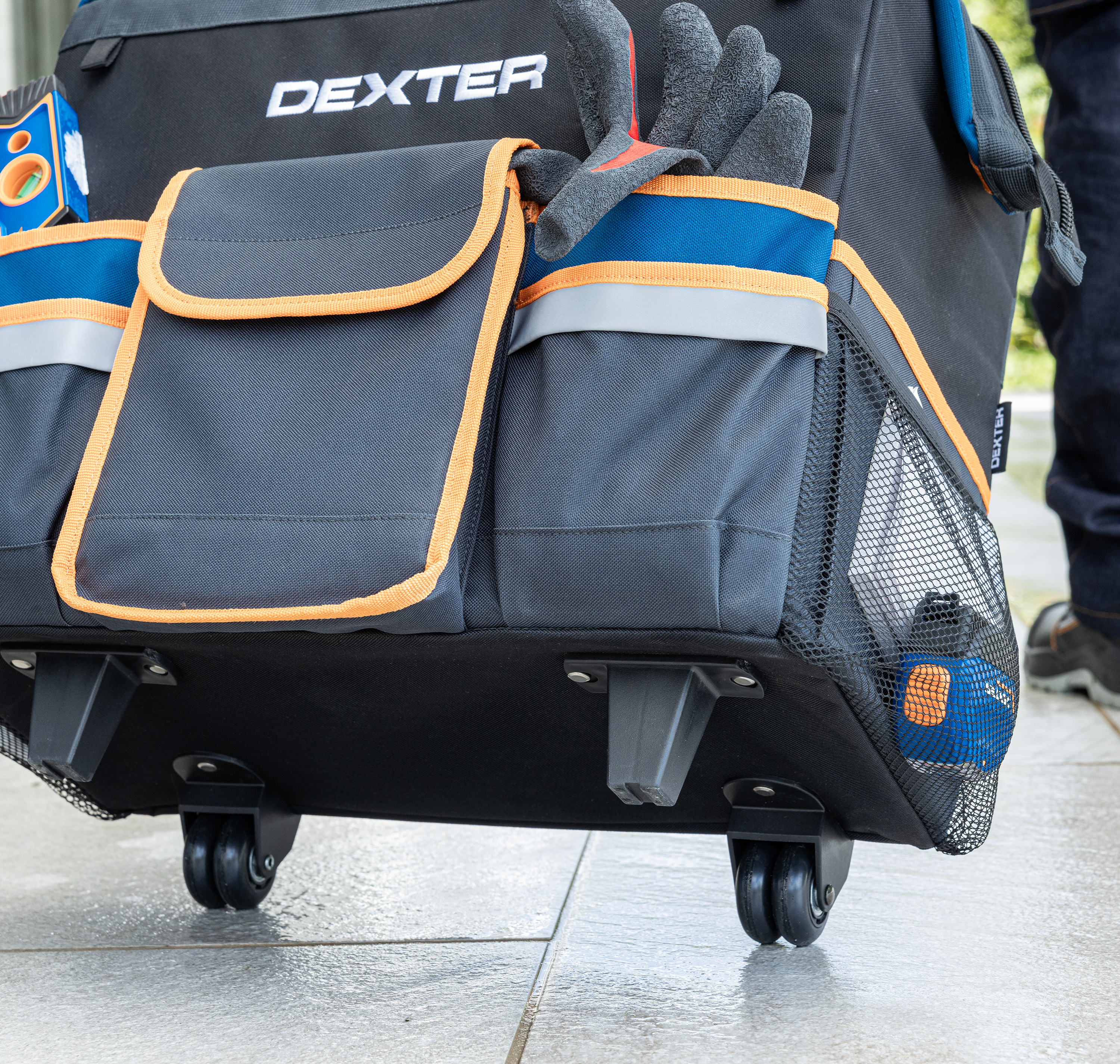 Saco para ferramentas trolley 45 litros poliéster 44x41x25 cm Dexter - 4