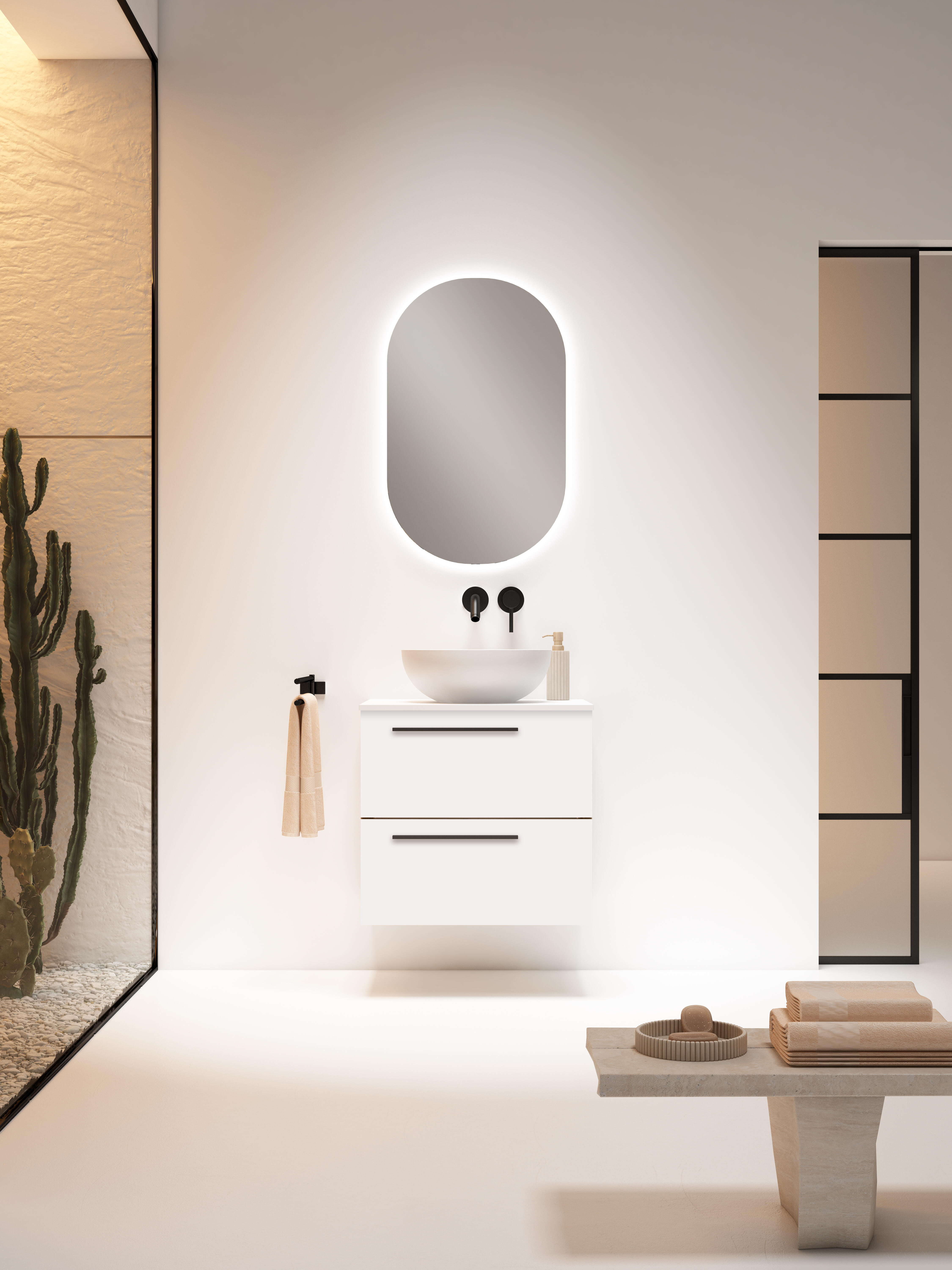 Mueble de baño Mía blanco 60x39.5 cm (lavabo no incluido) - 5