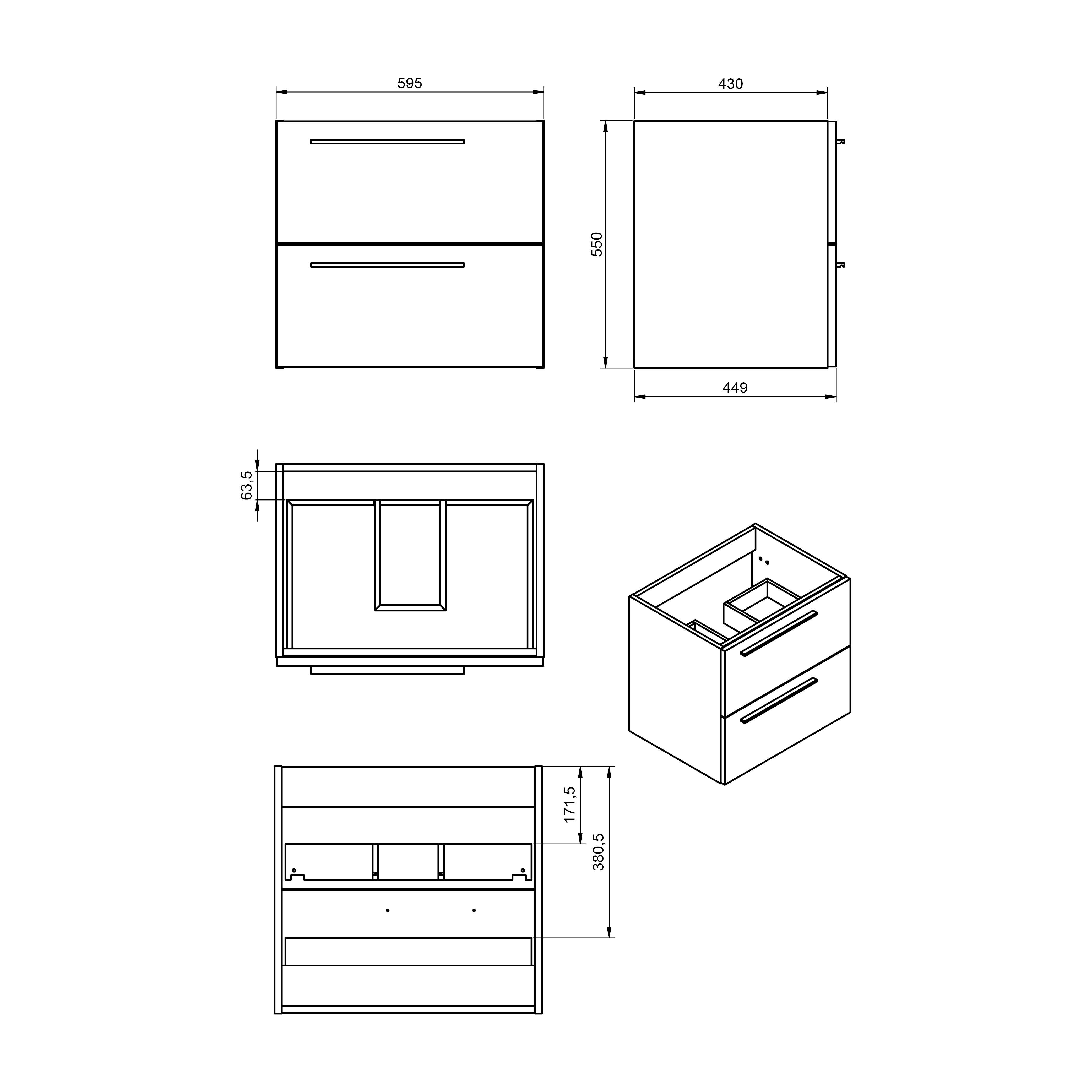 Móvel de arrumação para casa de banho 34,5x27x120 cm bege Visobath Mia - 7