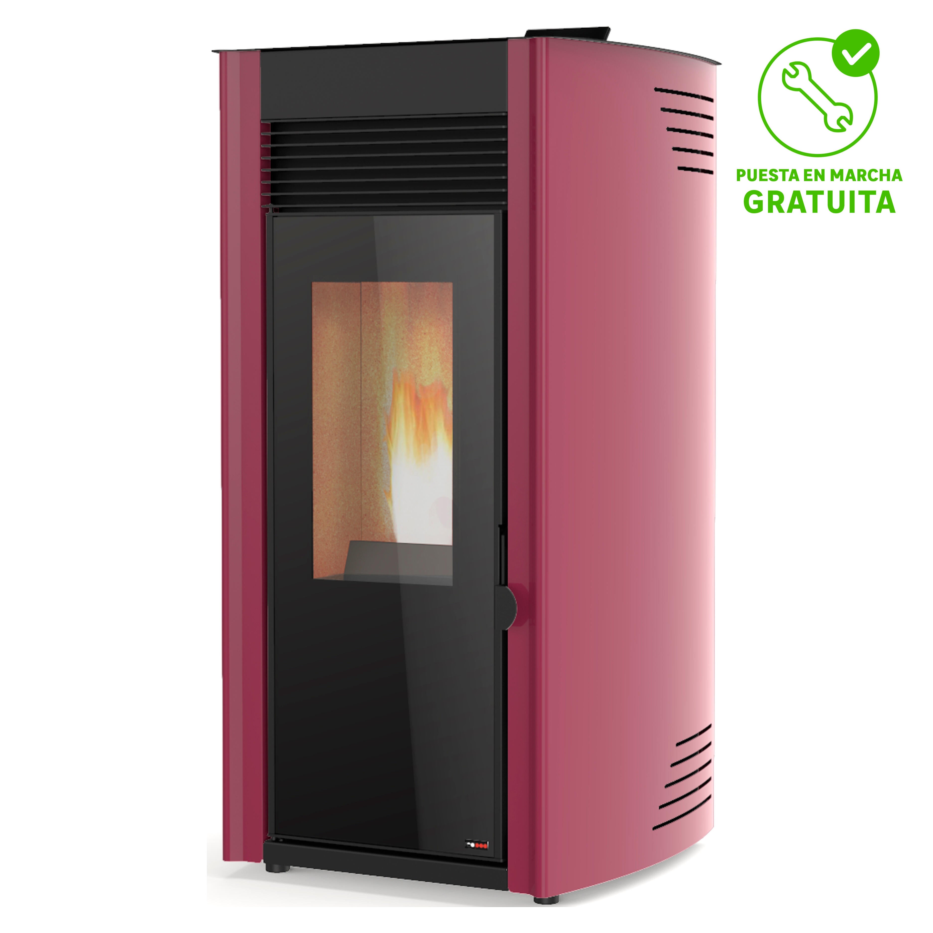 Estufa de pellet canalizable redpod first advance 12 kw burdeos