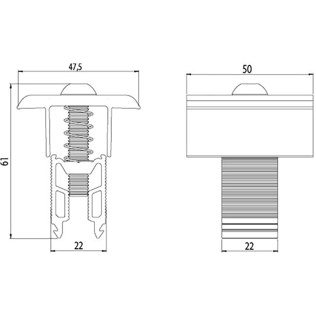 10 Morsetti Centrali Per Pannelli Solari - Per Profilo 40x40 Mm, Altezza 30-42 Mm, Con Viti E Dadi - Foto 4