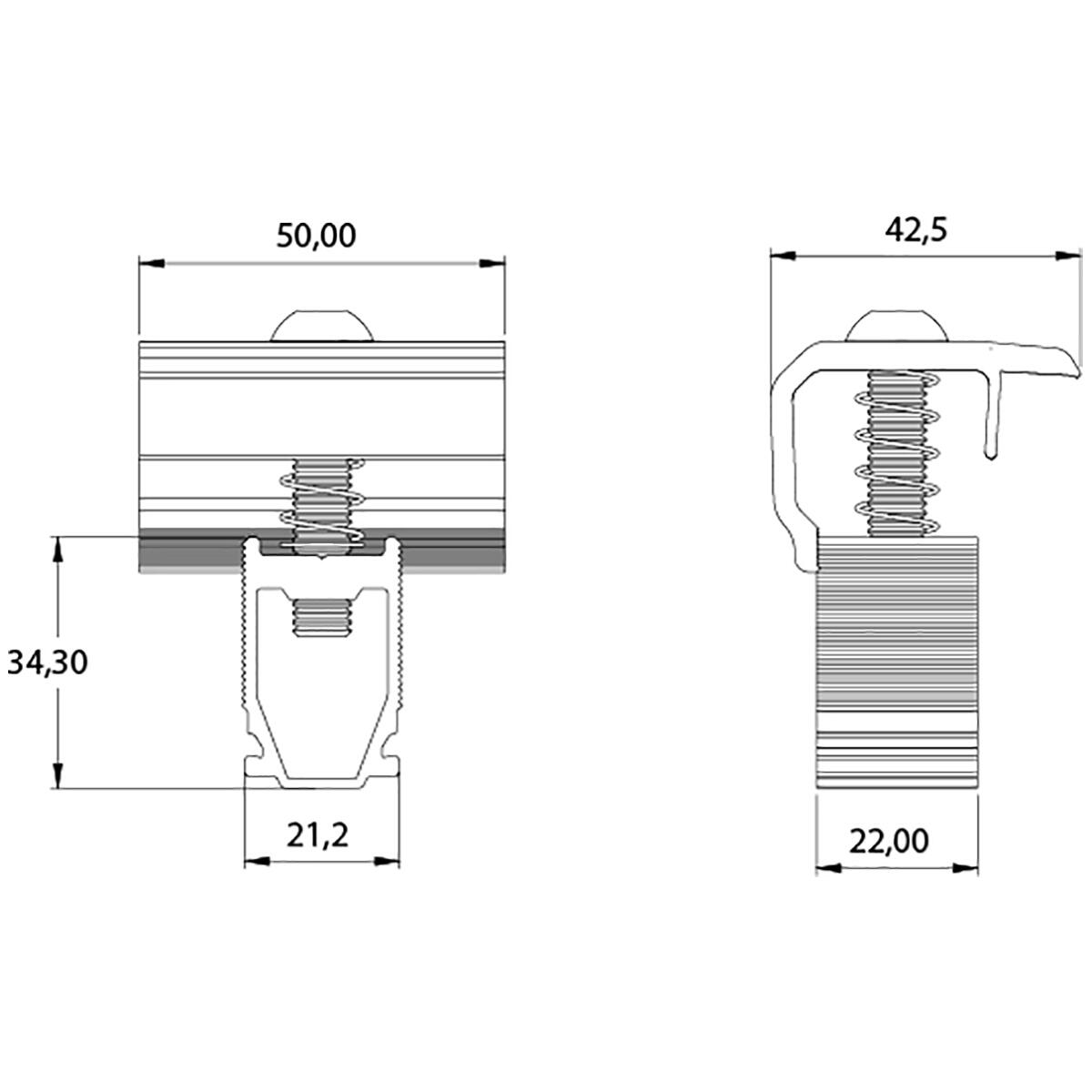 Morsetto per pannello solare CONTACT ITALIA terminali Contact Italia in acciaio, 10 pezzi - 2