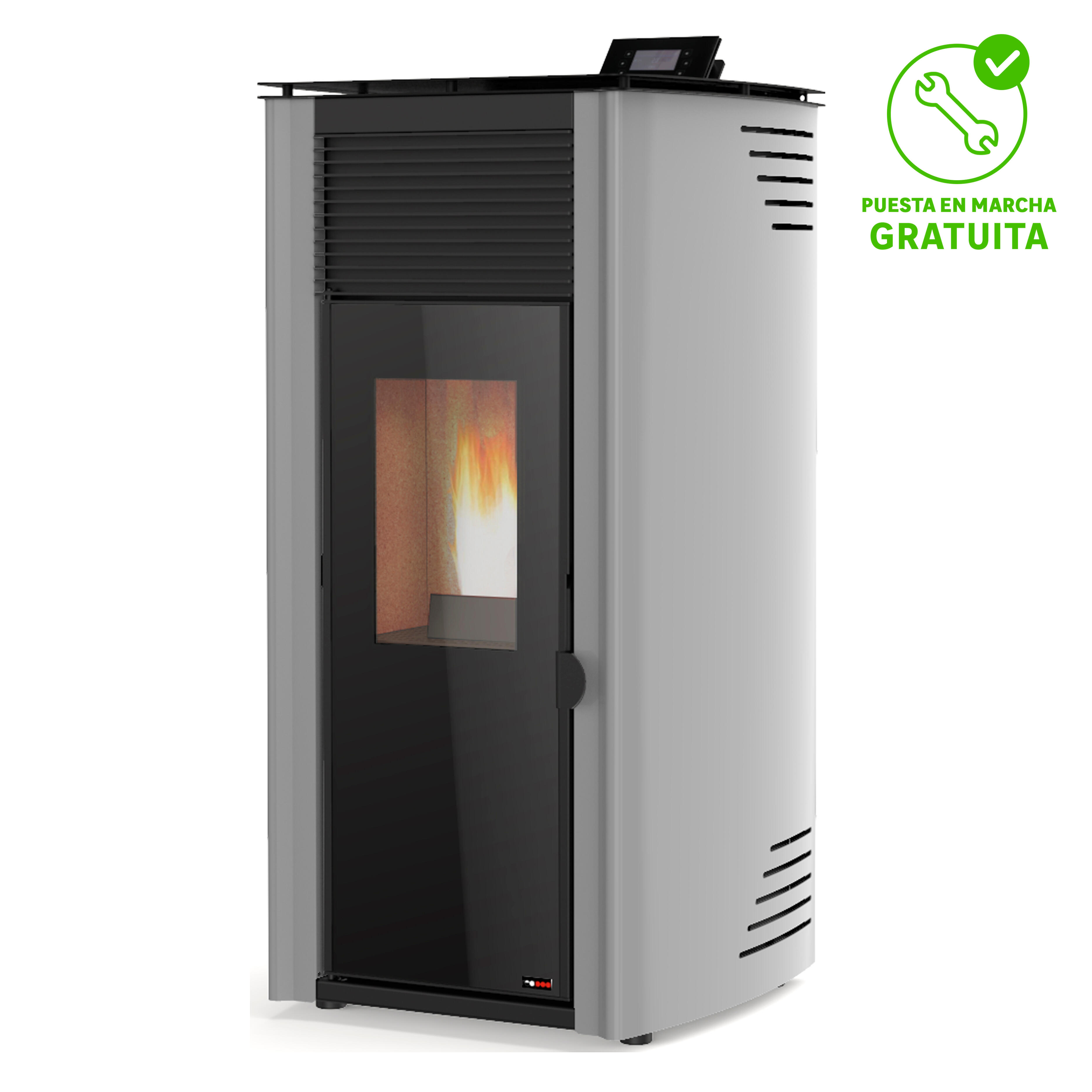 Estufa de pellet redpod first advance 10 kw gris