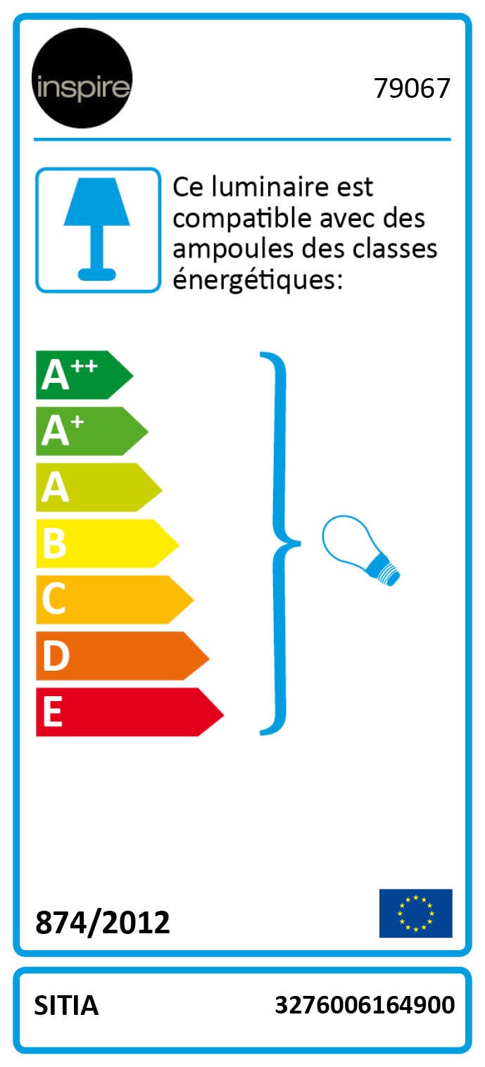 Suspension Sitia acier, Diam.50 cm INSPIRE, E27 - 3