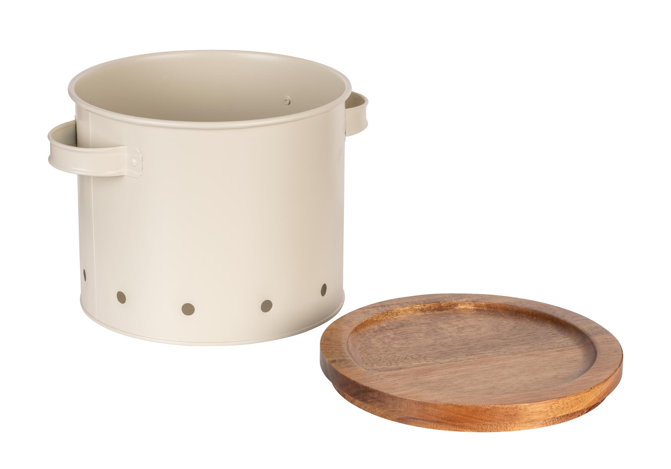 Boite de rangement en métal beige 3.8L Aria WENKO - 3