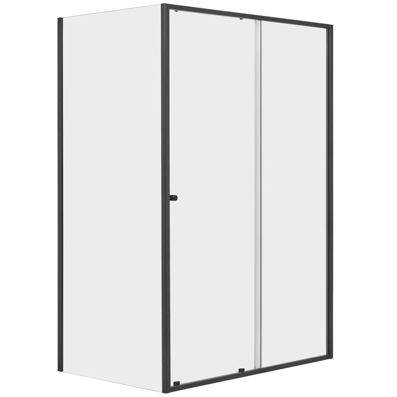 Kabina prysznicowa 140x90x200 cm czarny mat Contour