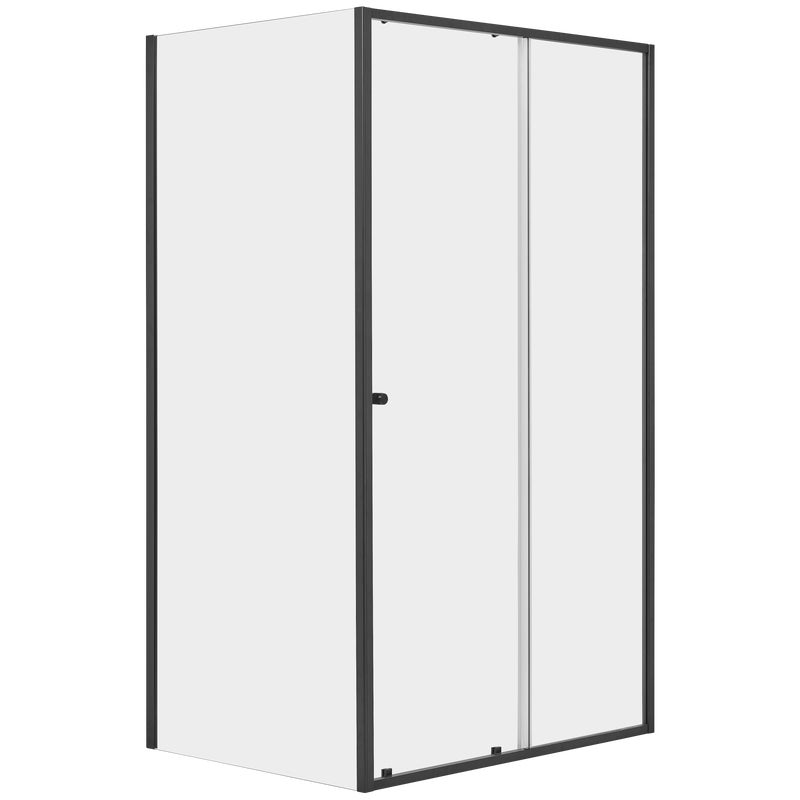 Kabina prysznicowa 120x90x200 cm czarny mat Contour