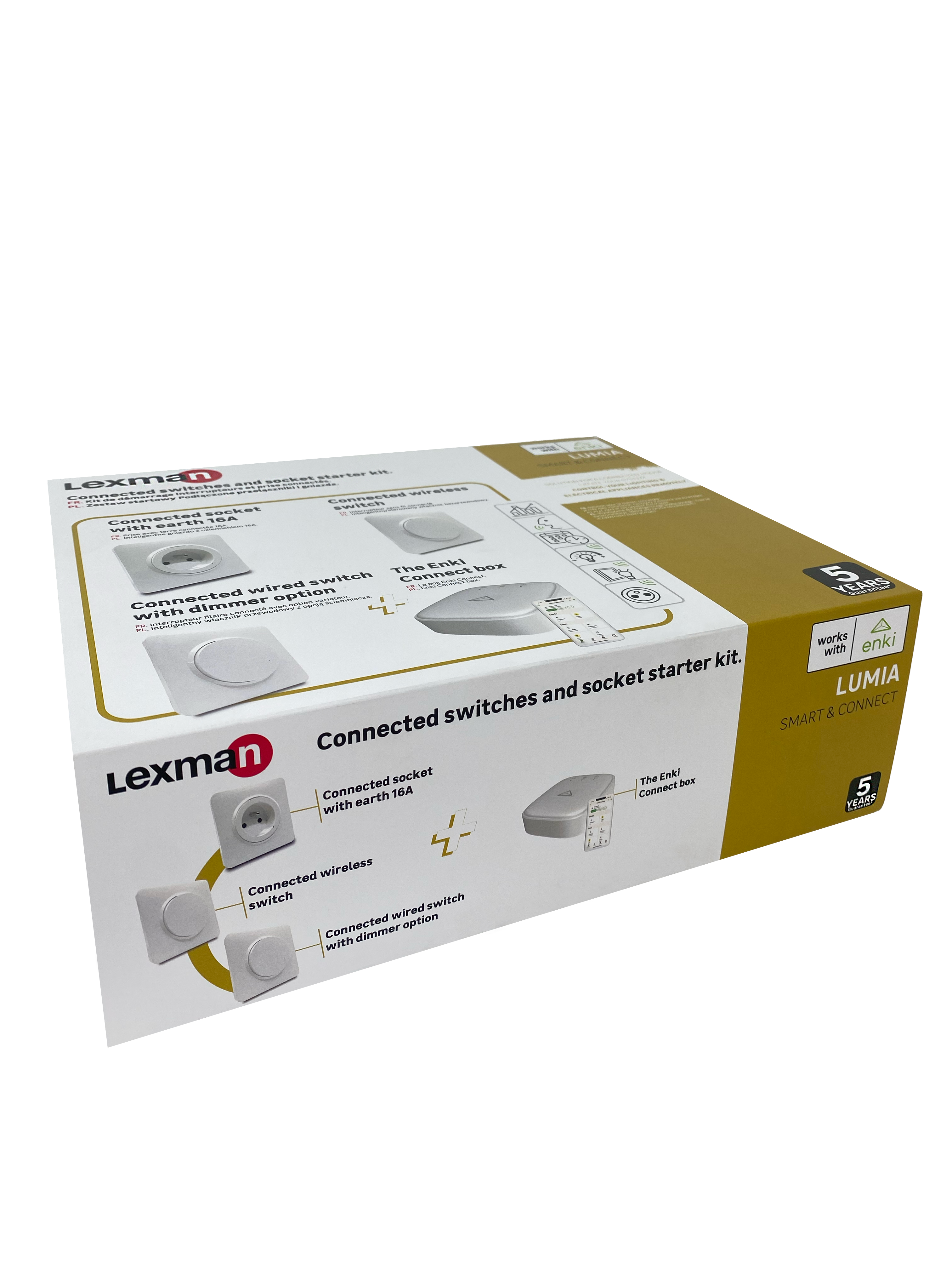 Kit de démarrage prise et interrupteurs connectés, LEXMAN Lumia, blanc - 7